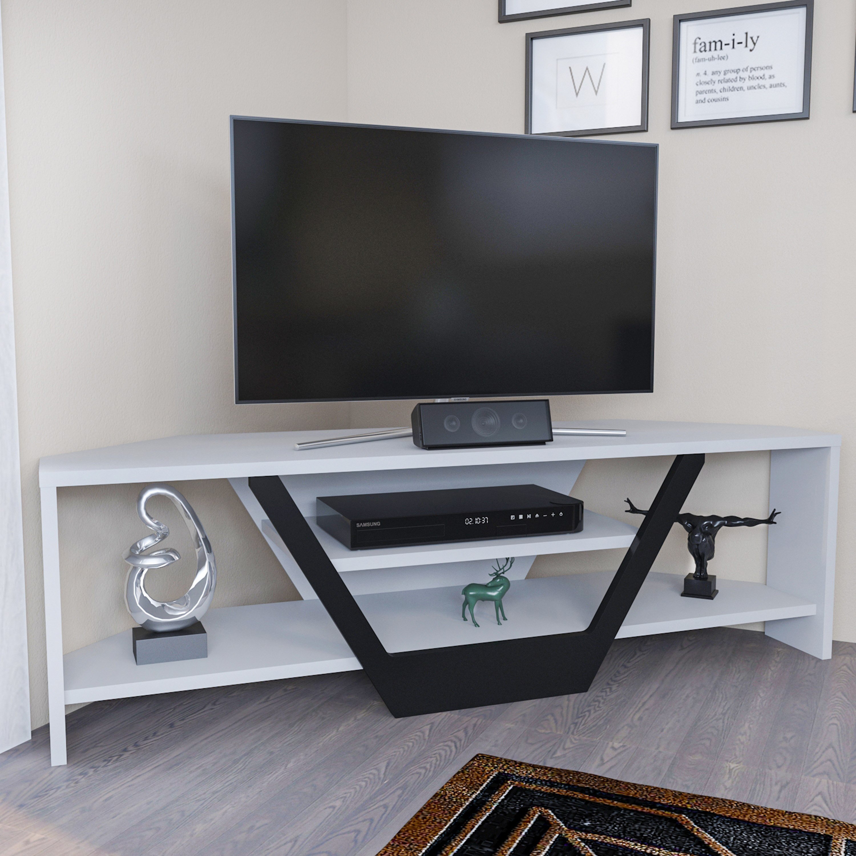 Modulix Opus Chevron Corner TV Unit for TVs upto 32 inches-hbxlivingroom-mediaunitsandstorage-tvunits-image-2