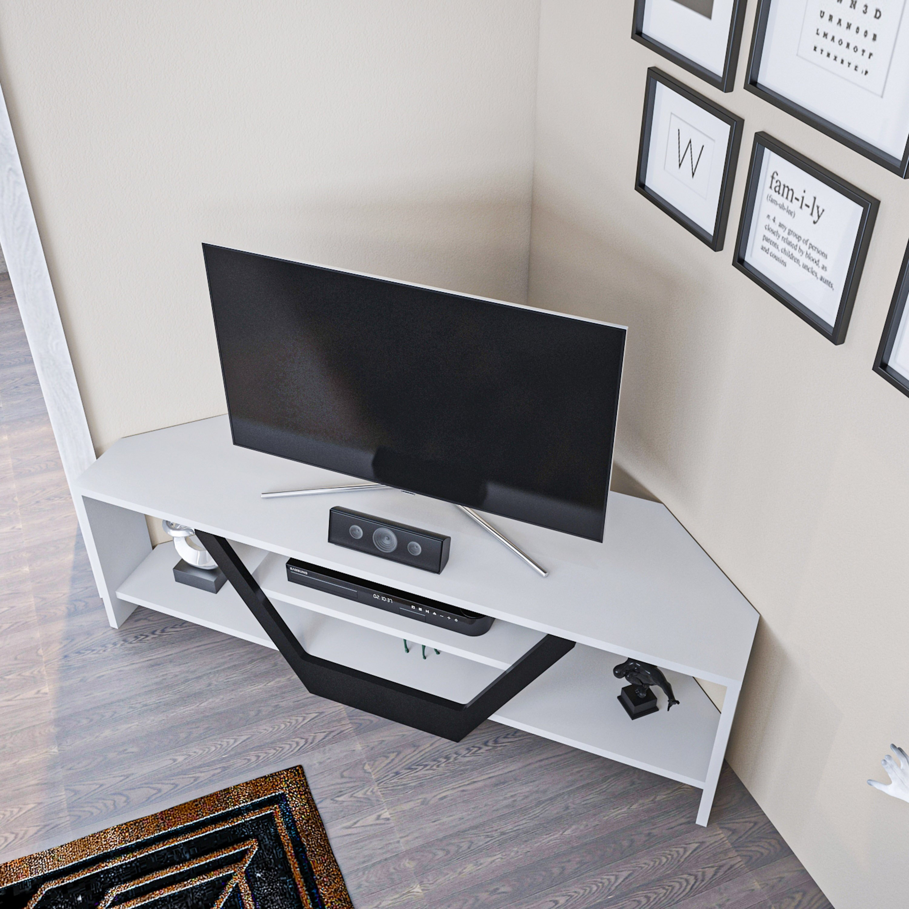 Modulix Opus Chevron Corner TV Unit for TVs upto 32 inches-hbxlivingroom-mediaunitsandstorage-tvunits-image-4