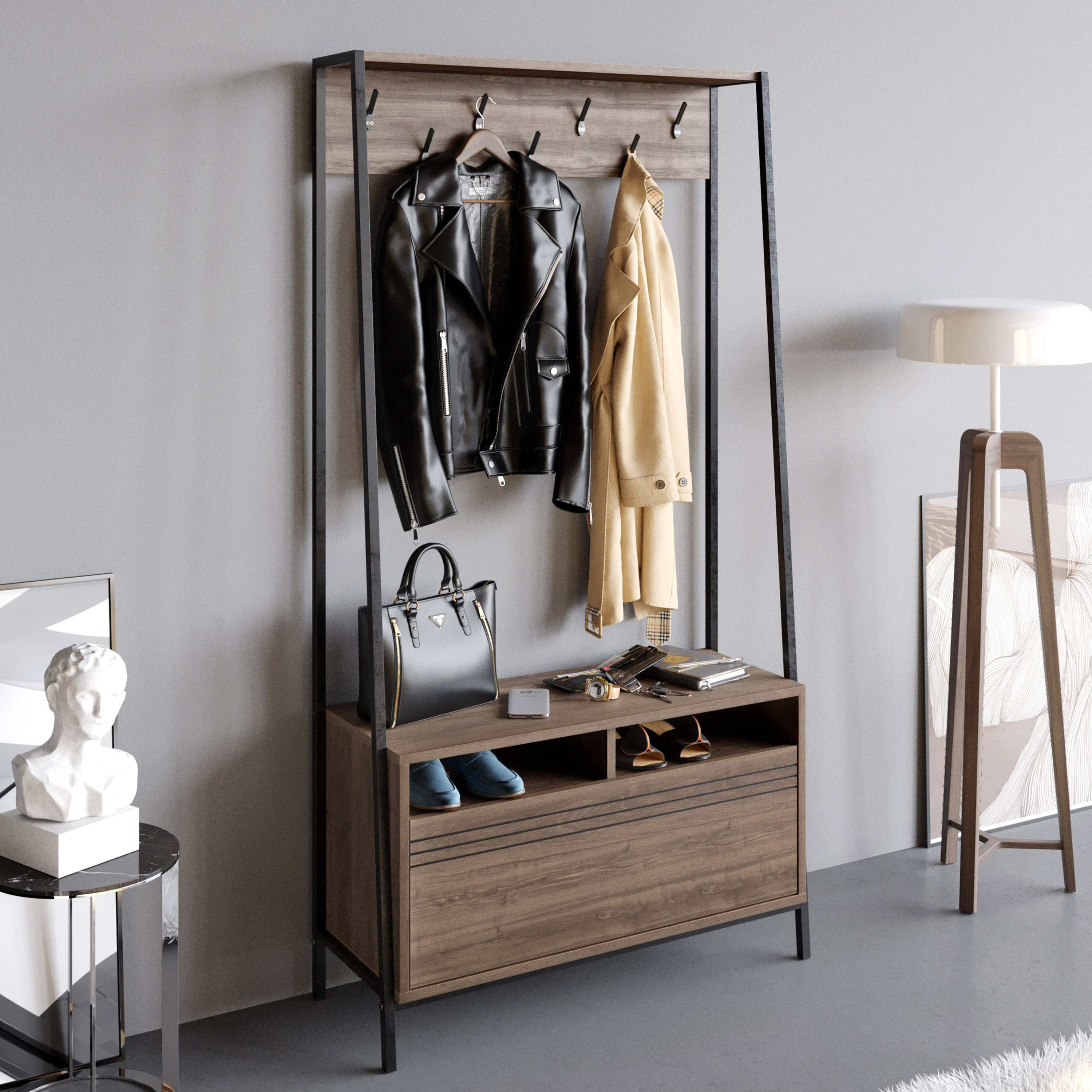 Modulix Alfa Coat Hanger and Shoe Cabinet-hbxbedroom-shoecabinetsandracks-image-3