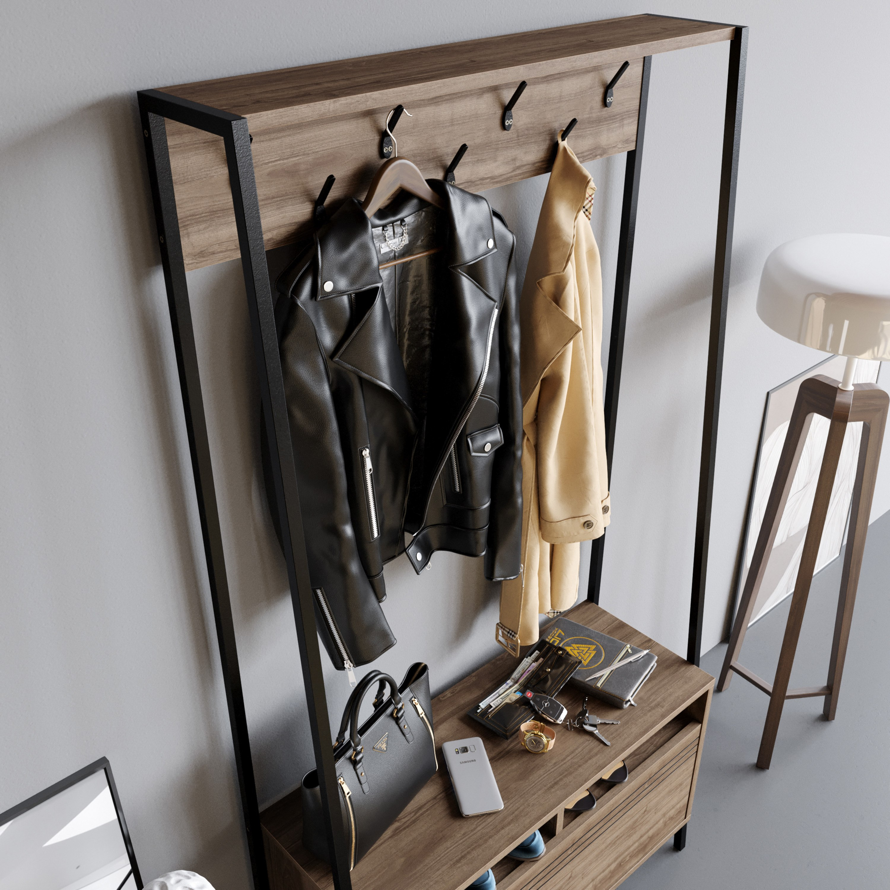 Modulix Alfa Coat Hanger and Shoe Cabinet-hbxbedroom-shoecabinetsandracks-image-4