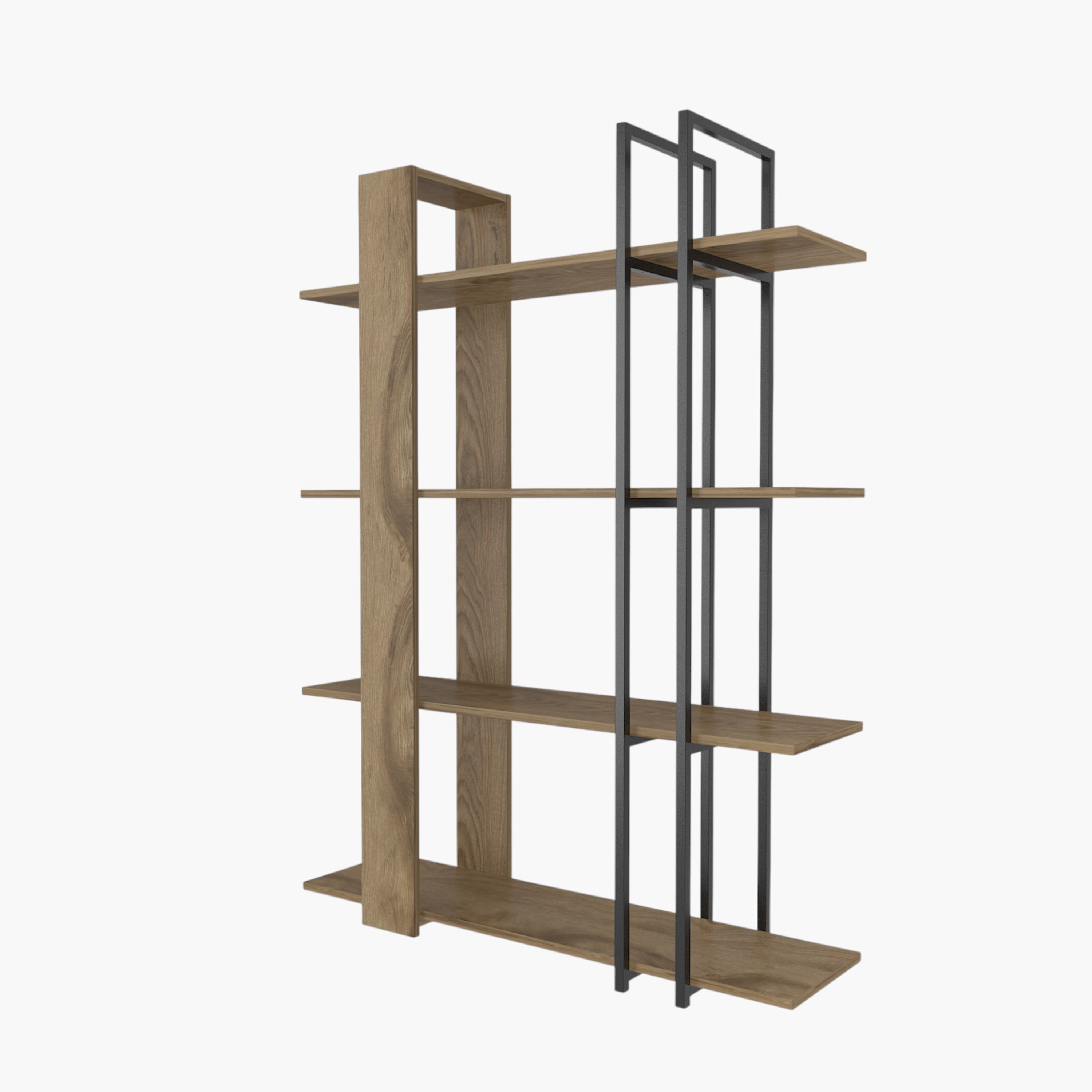 Modulix Alfa 4-Tier Bookcase Display Unit-hbxfurniture-office-bookcases-image-6