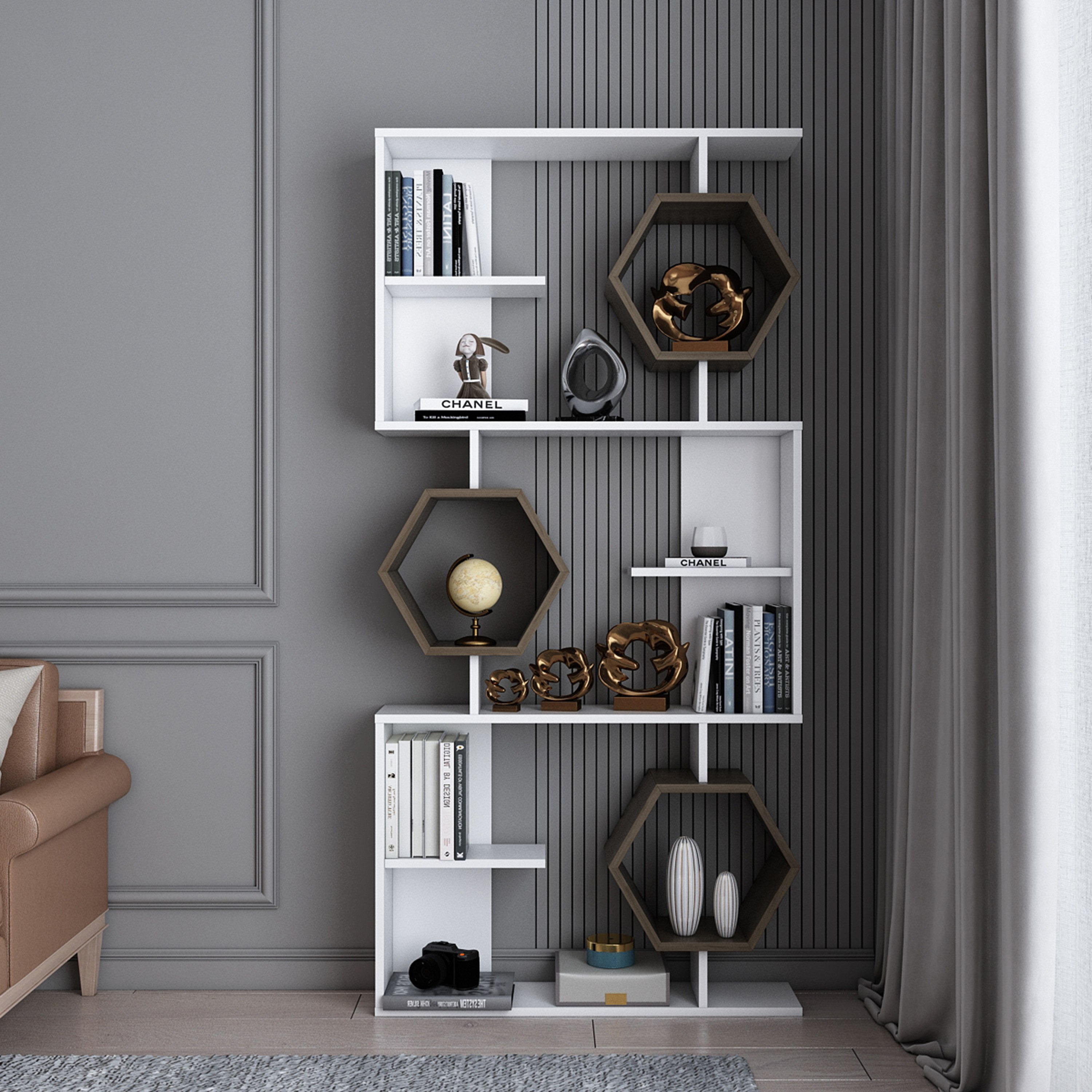 وحدة عرض خزانة كتب من مودوليكس ألفا-hbxfurniture-office-bookcases-image-1