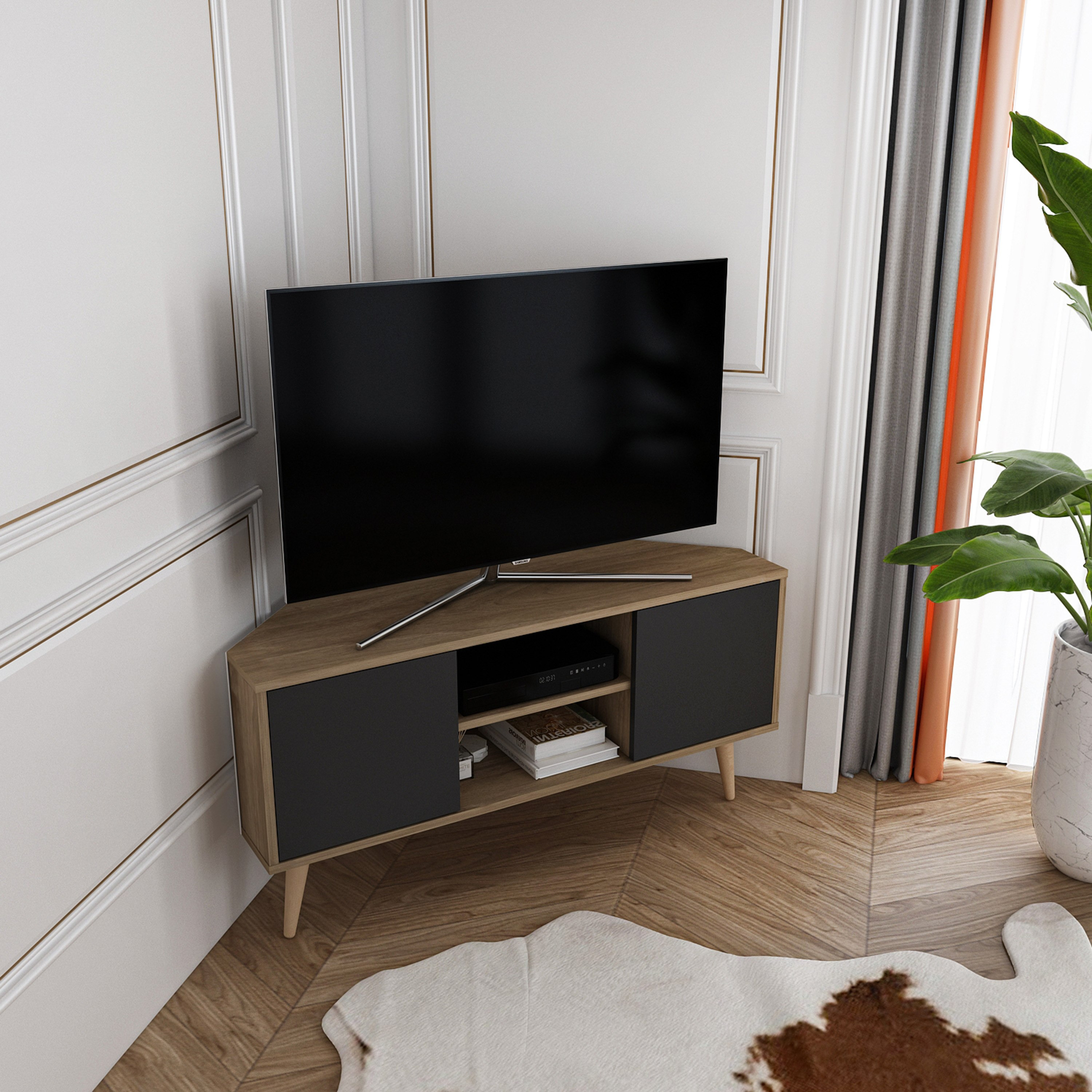 Modulix Ashby Corner TV Unit for TVs upto 32 inches-hbxlivingroom-mediaunitsandstorage-tvunits-image-2