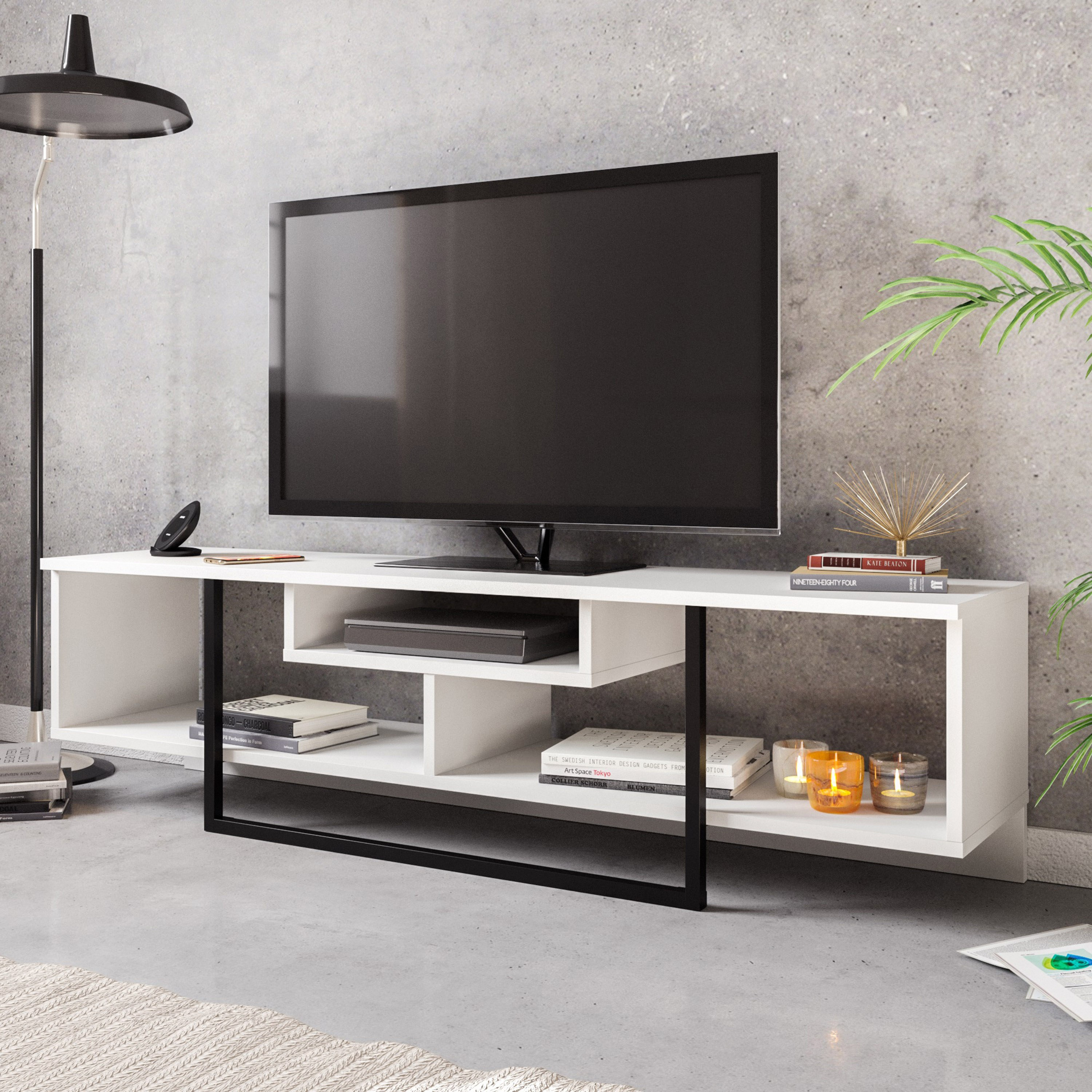 Modulix Dale 1.5 Metre Large TV Unit for TVs up to 65 inches-hbxlivingroom-mediaunitsandstorage-tvunits-image-2