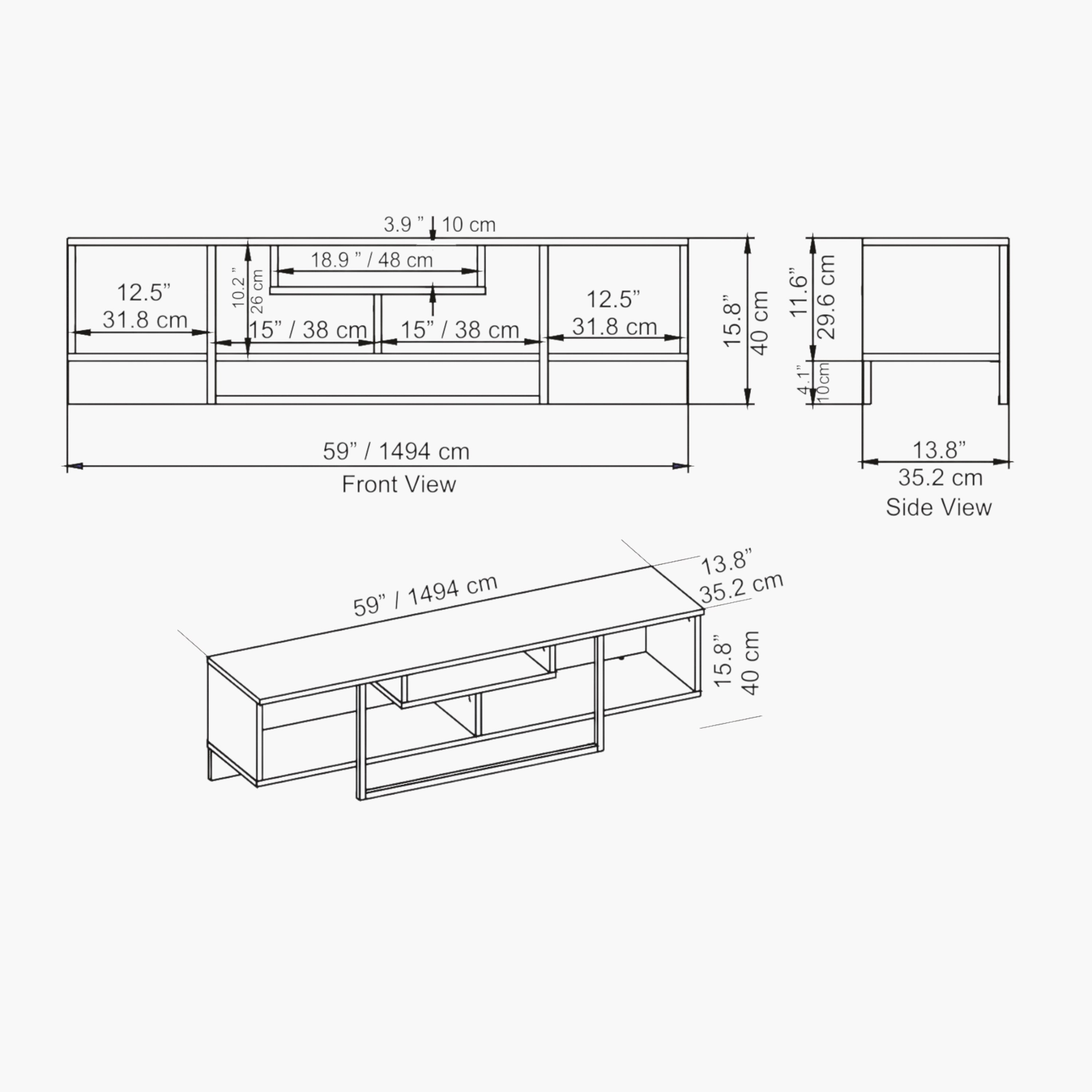 Modulix Dale 1.5 Metre Large TV Unit for TVs up to 65 inches-hbxlivingroom-mediaunitsandstorage-tvunits-image-4
