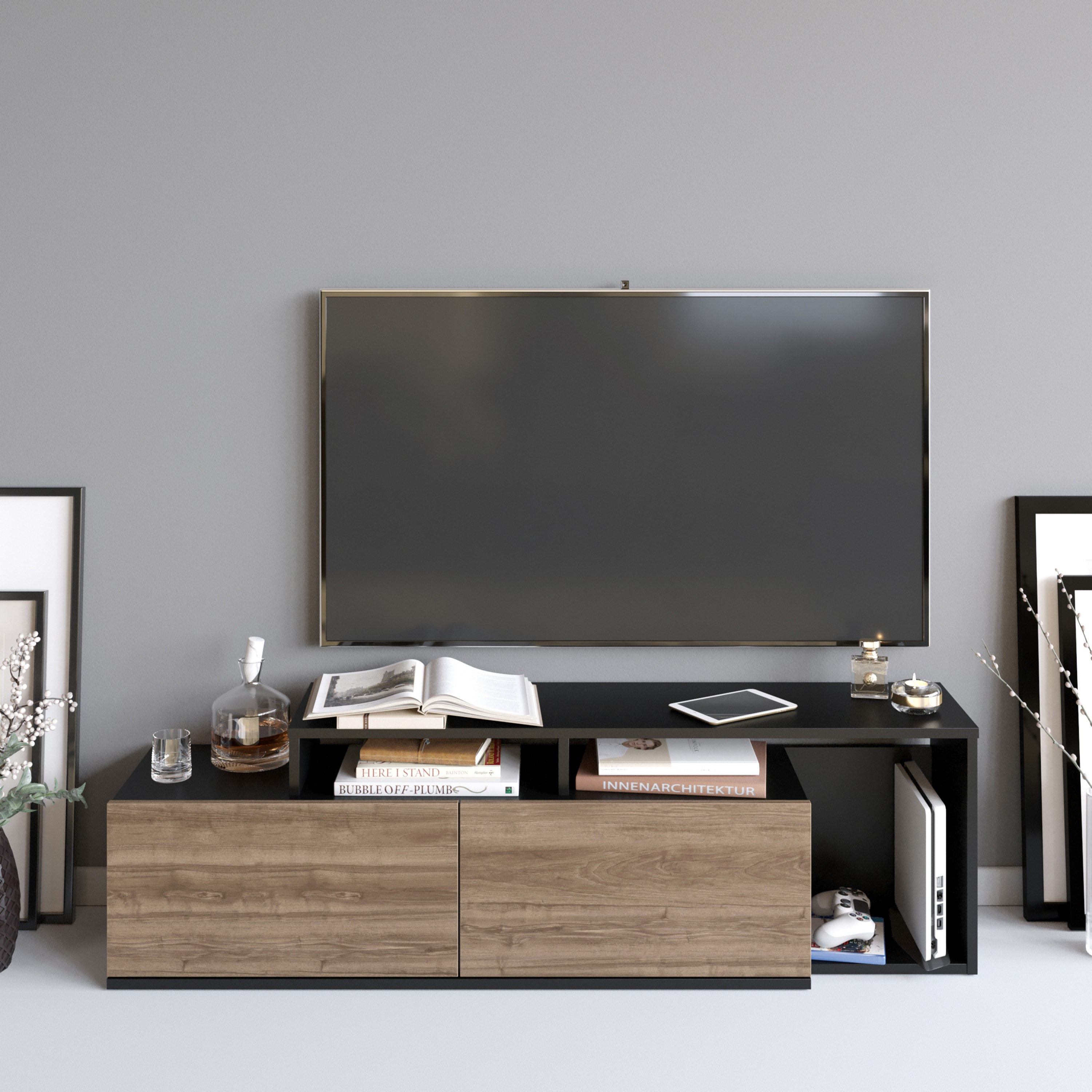 Modulix Mona 1.5 Meter TV Unit for TV's upto 65 inches-hbxlivingroom-mediaunitsandstorage-tvunits-image-1
