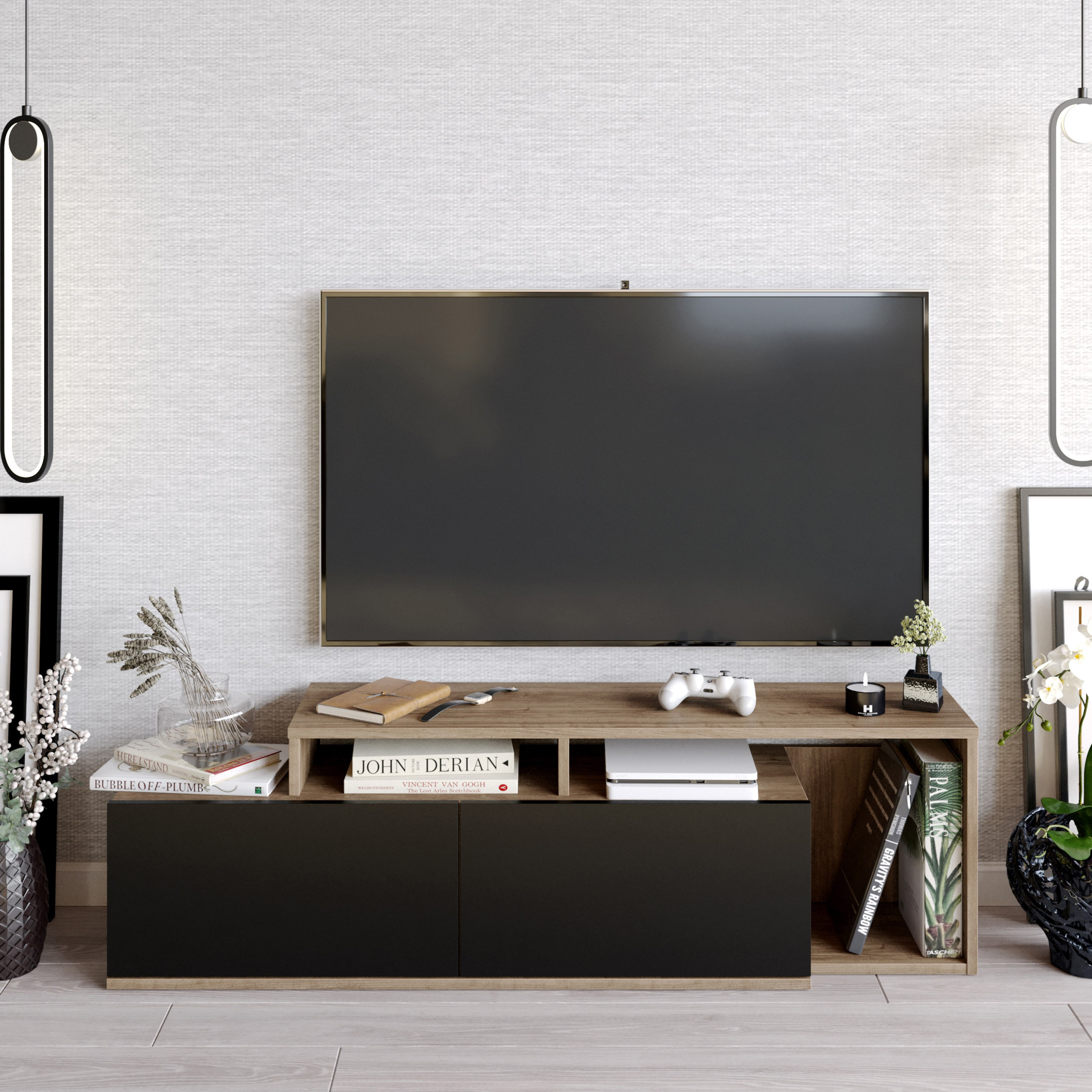 Modulix Mona 1.5 Meter TV Unit for TV's upto 65 inches-hbxlivingroom-mediaunitsandstorage-tvunits-image-1