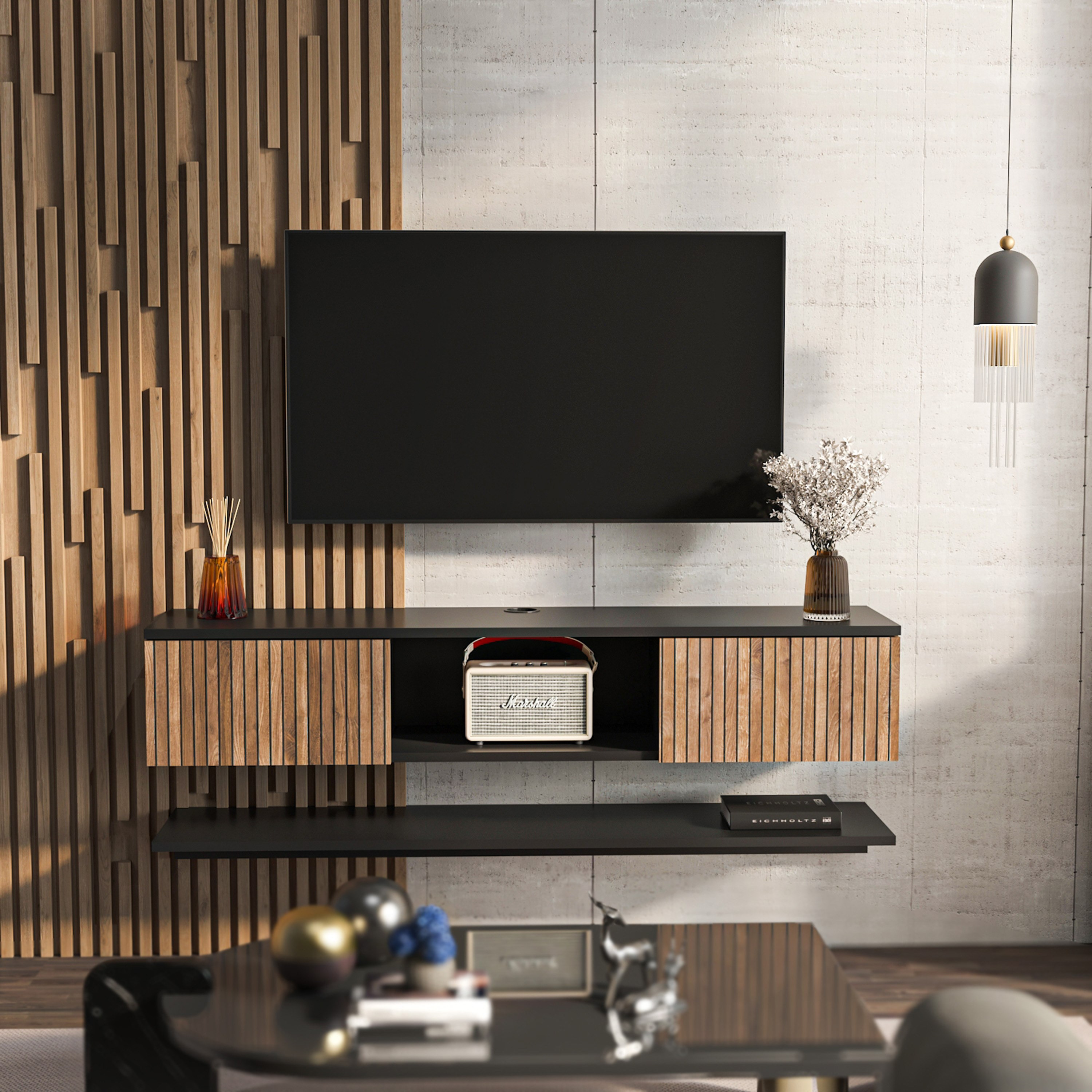 وحدة تلفزيون حتى 60 بوصة مع رف حائط من مودوليكس فادي-hbxlivingroom-mediaunitsandstorage-tvunits-image-1