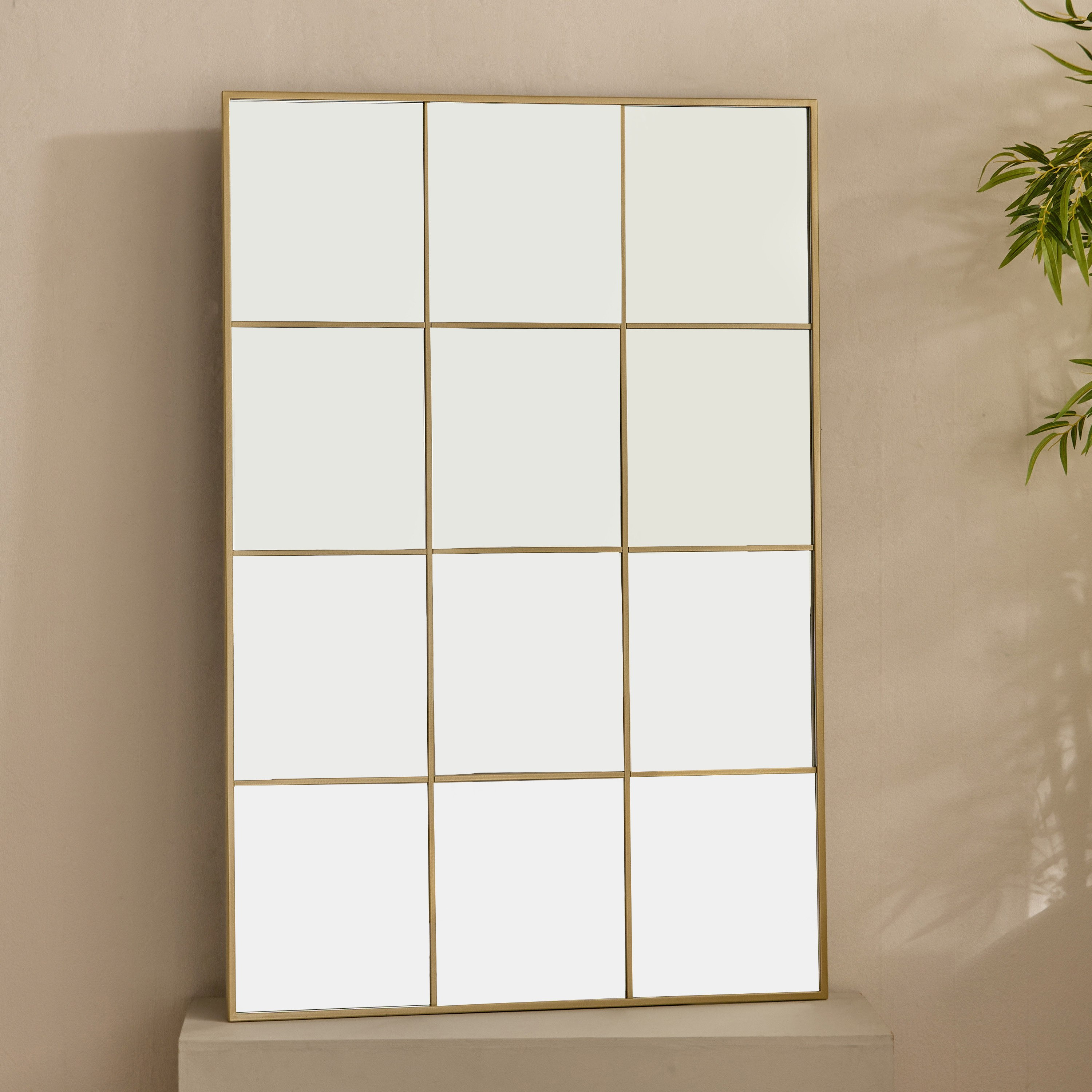 مرآة مقاس كامل معدن بتصميم نافذة داميانو من ريدا - 80x120-hbxhomeware-hbxdecorandfurnishings-image-2