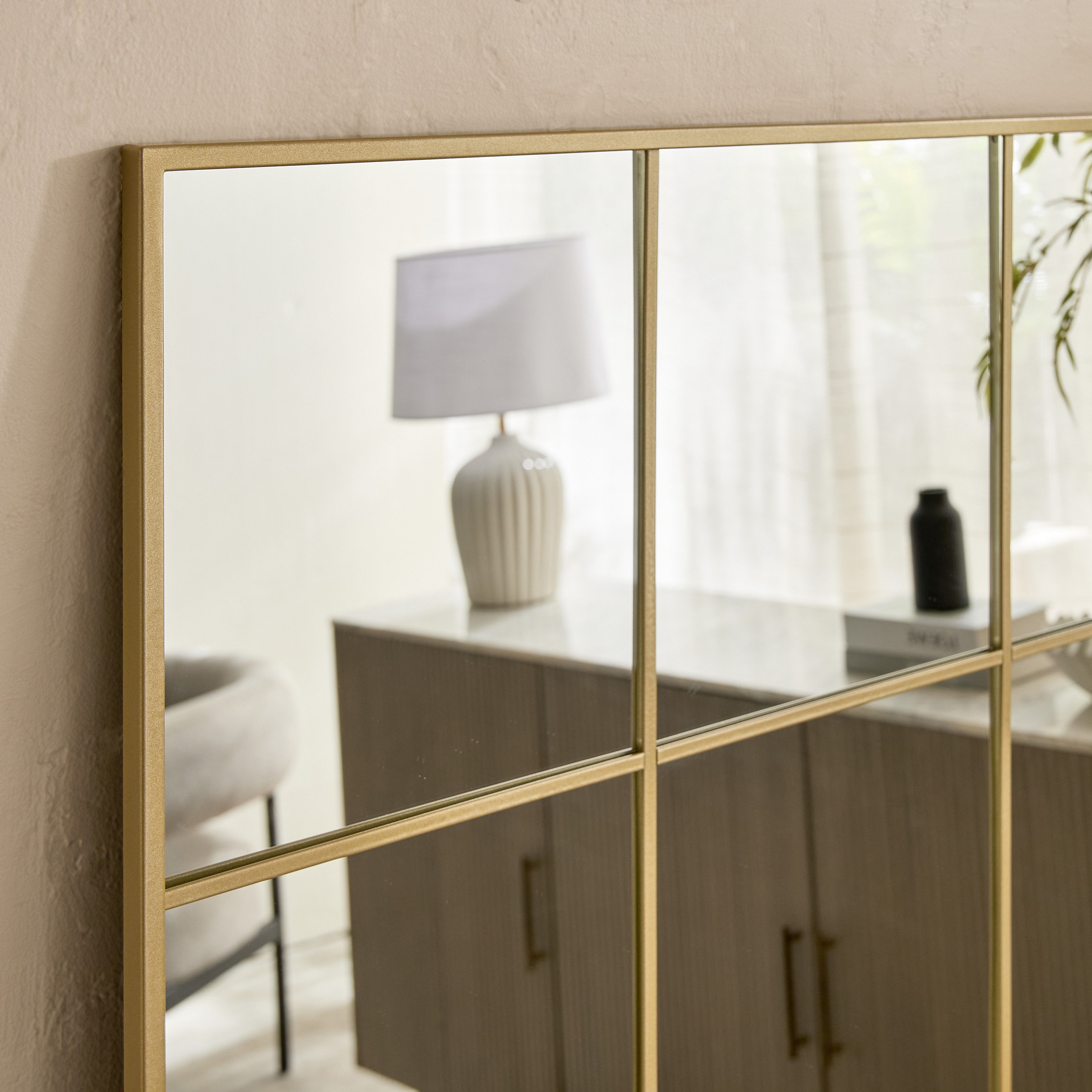 مرآة مقاس كامل معدن بتصميم نافذة داميانو من ريدا - 80x120-hbxhomeware-hbxdecorandfurnishings-image-3