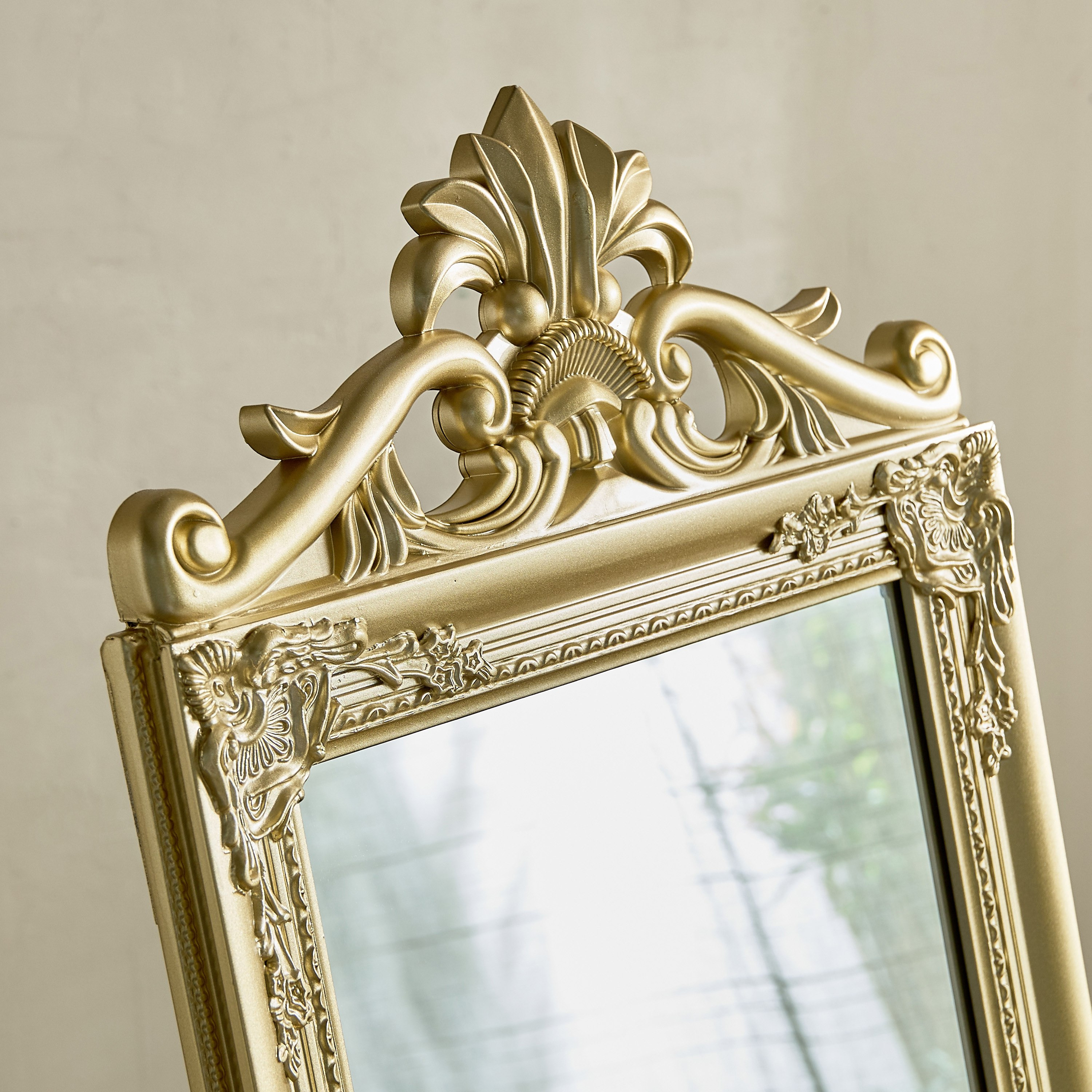 Reda Damiano Wooden Frame Floor Mirror with Resin Head and Stand - 45x170 cm-PROMO_HB_AE_B1G1_250925-image-3