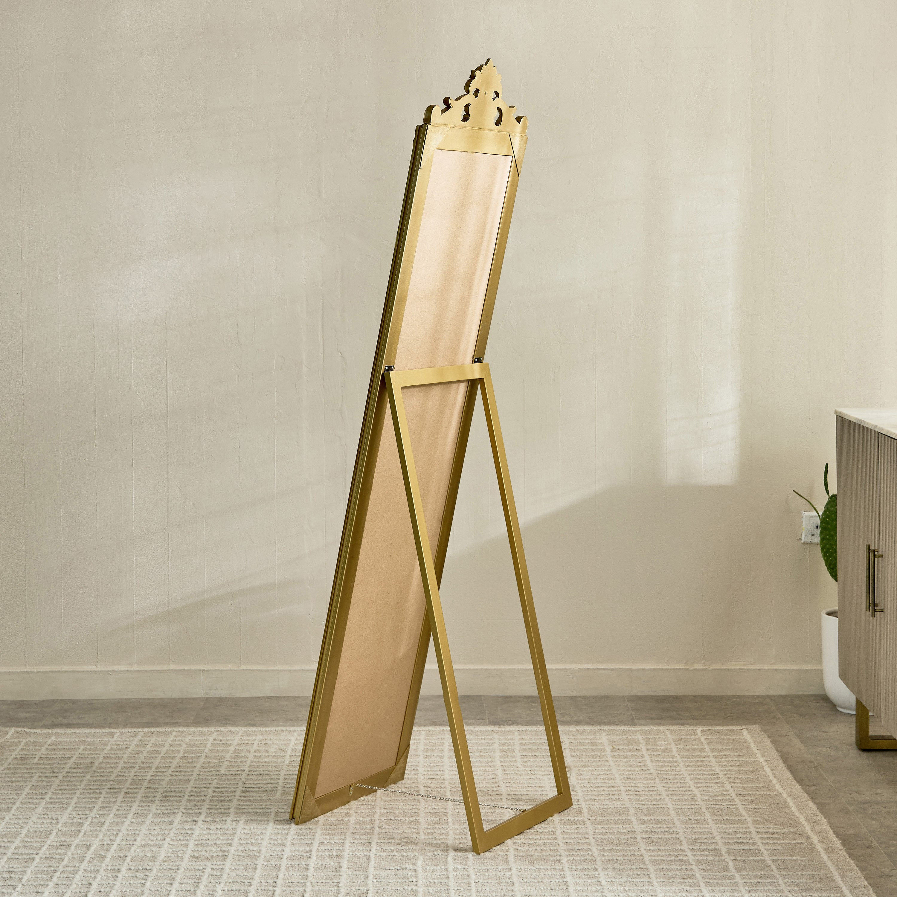 Reda Damiano Wooden Frame Floor Mirror with Resin Head and Stand - 45x170 cm-PROMO_HB_AE_B1G1_250925-image-2