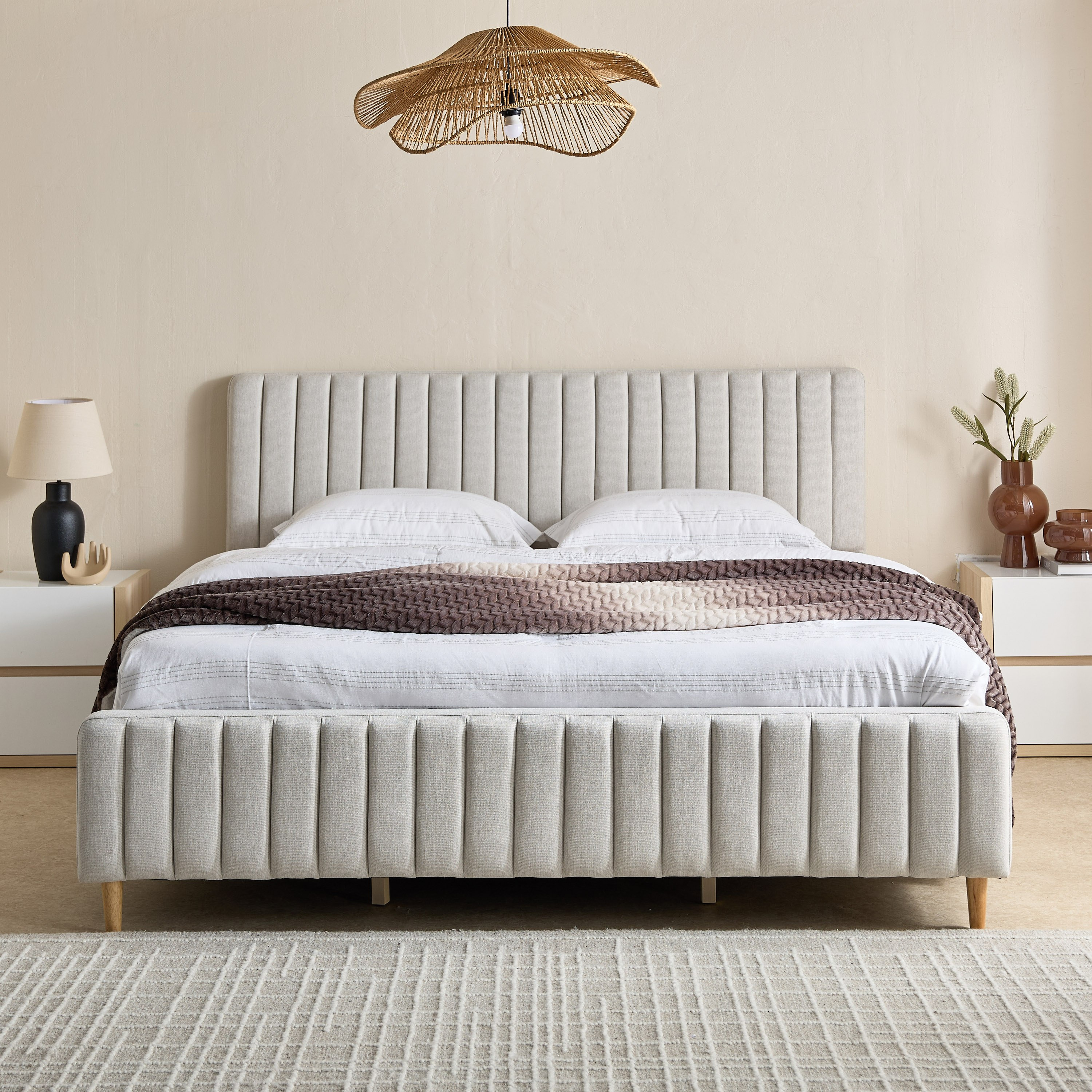 سرير كوين منجد بمساحة تخزين هيدروليك لينيا من أرتيسان - 160x200 سم-hbxbedroom-bedsandbedsets-beds-queen-image-2