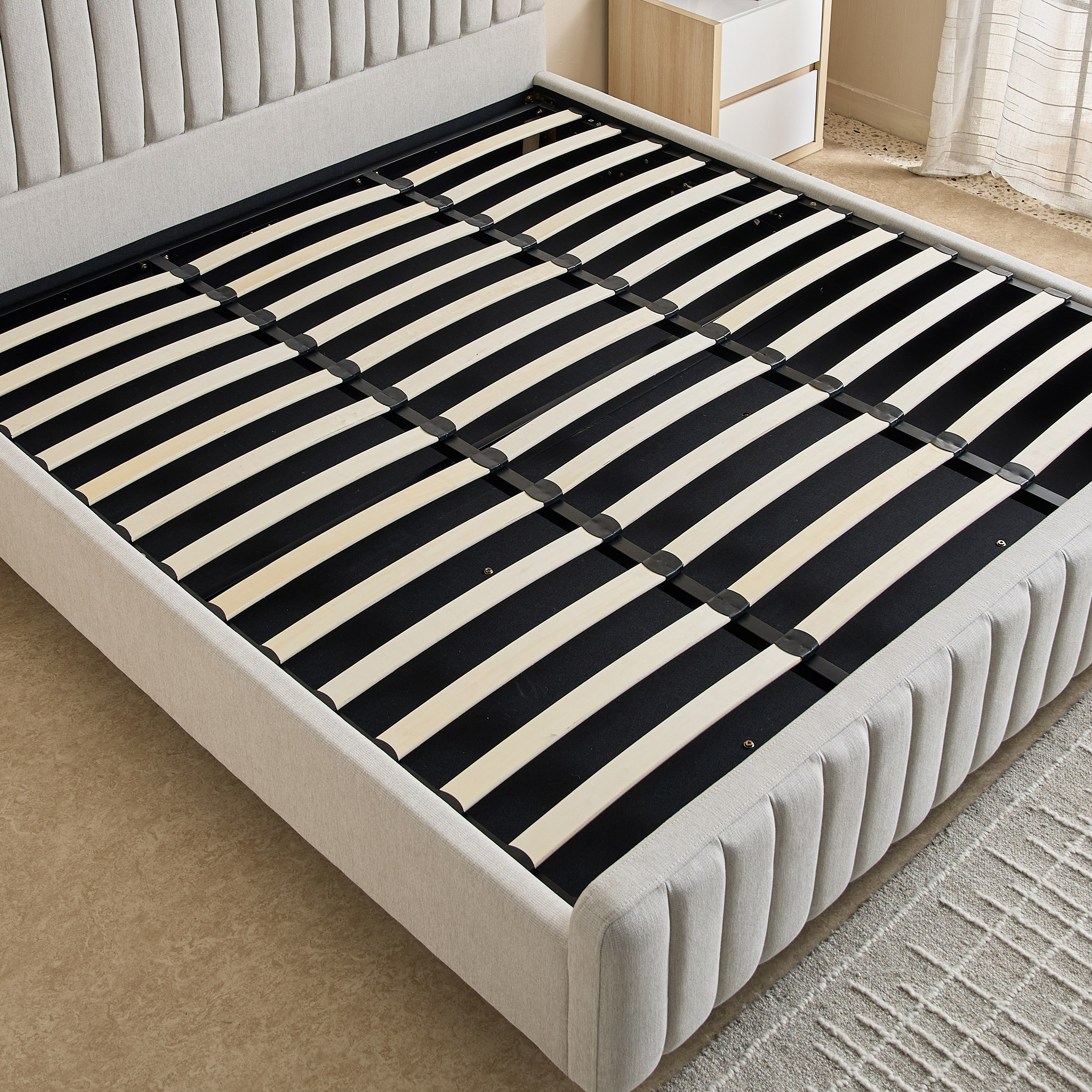 Artisan Linea Upholstered Hydraulic Storage Bed - 180x200 cm-hbxfurniture-bedsandbedsets-beds-king-image-8