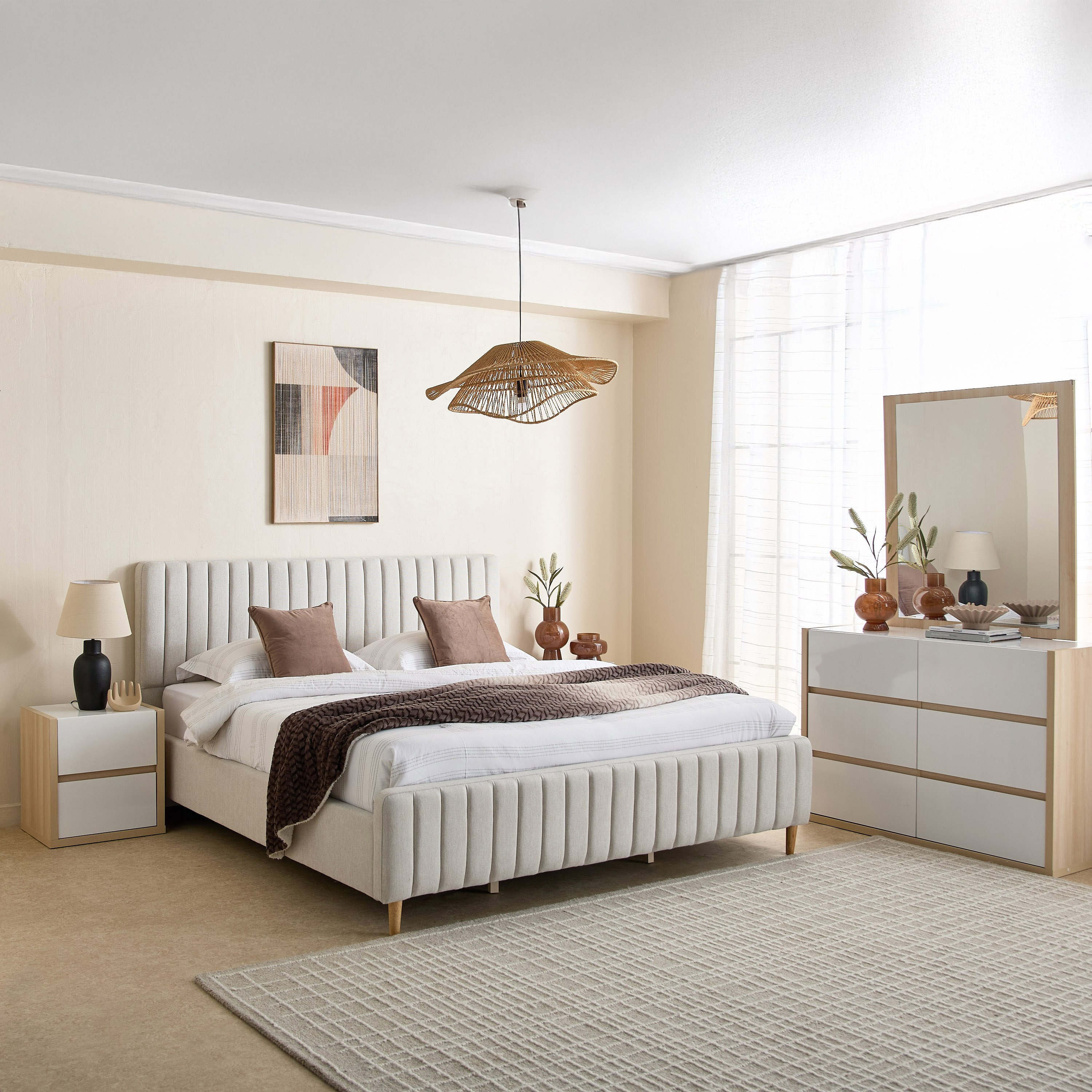 Artisan Linea Upholstered Hydraulic Storage Bed - 180x200 cm-hbxfurniture-bedsandbedsets-beds-king-image-9