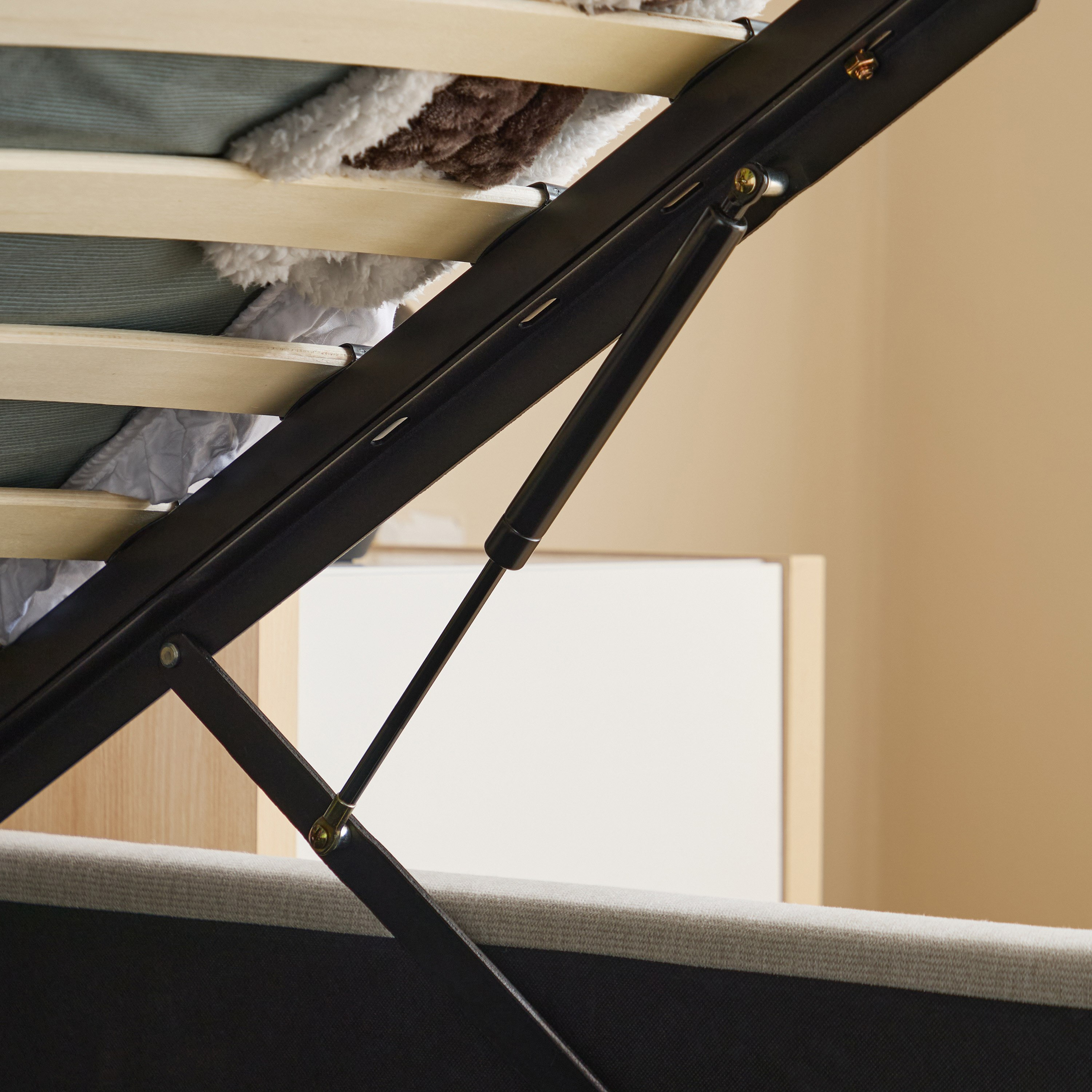 Artisan Linea Upholstered Hydraulic Storage Single Bed - 90x200 cm-hbxkidsandyouth-bedsandbedsets-beds-single-image-5