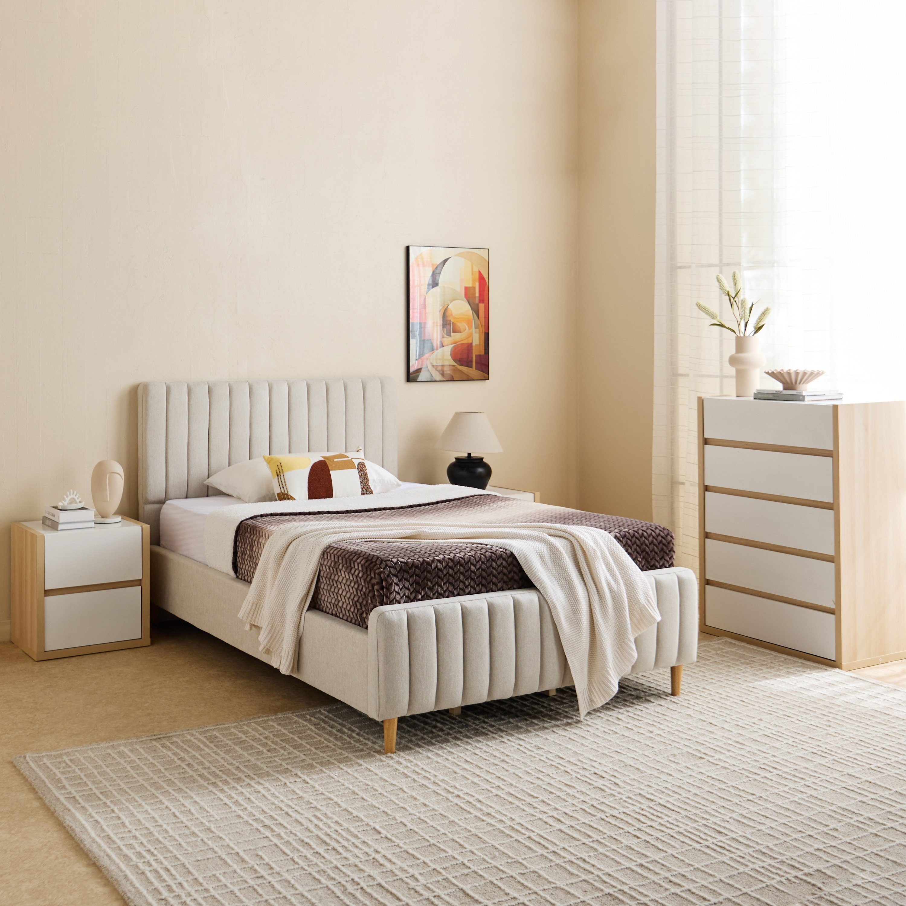 Artisan Linea Upholstered Hydraulic Storage Single Bed - 90x200 cm-hbxkidsandyouth-bedsandbedsets-beds-single-image-6