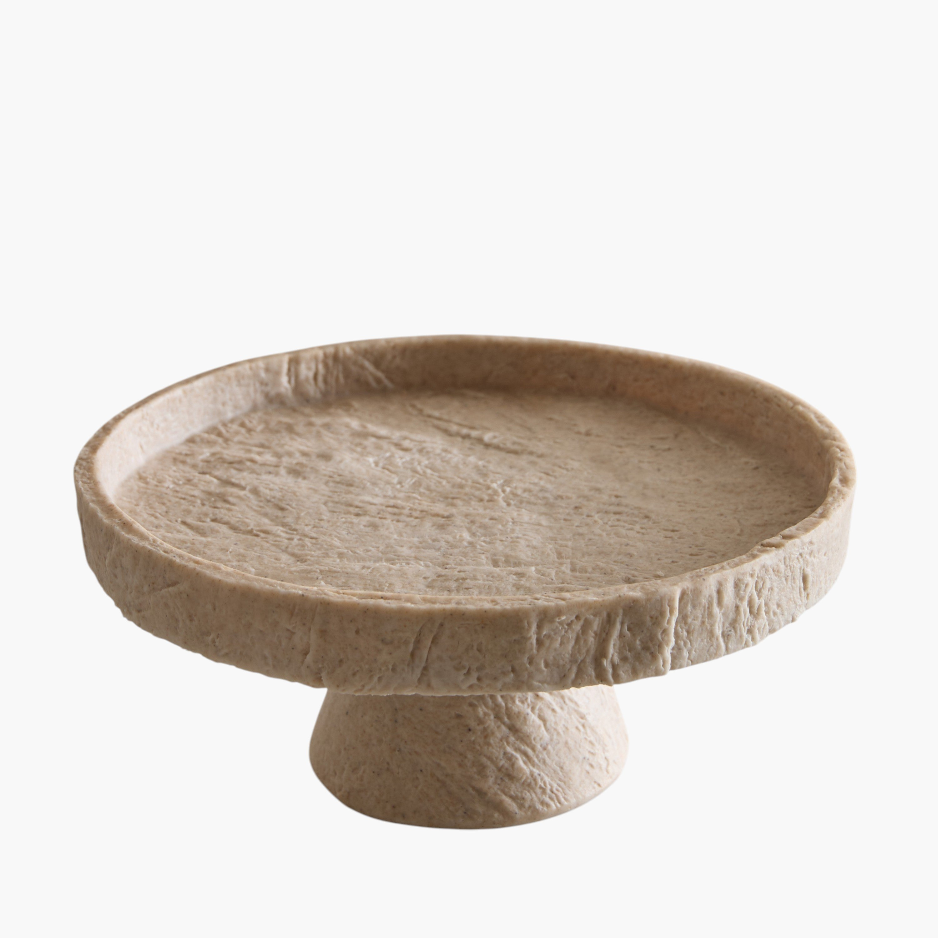 Canto-Luxe Travetine Finish Polyresin Decorative Footed Stool - 20x20x8.5 cm-hbxhomeware-hbxdecorandfurnishings-image-6