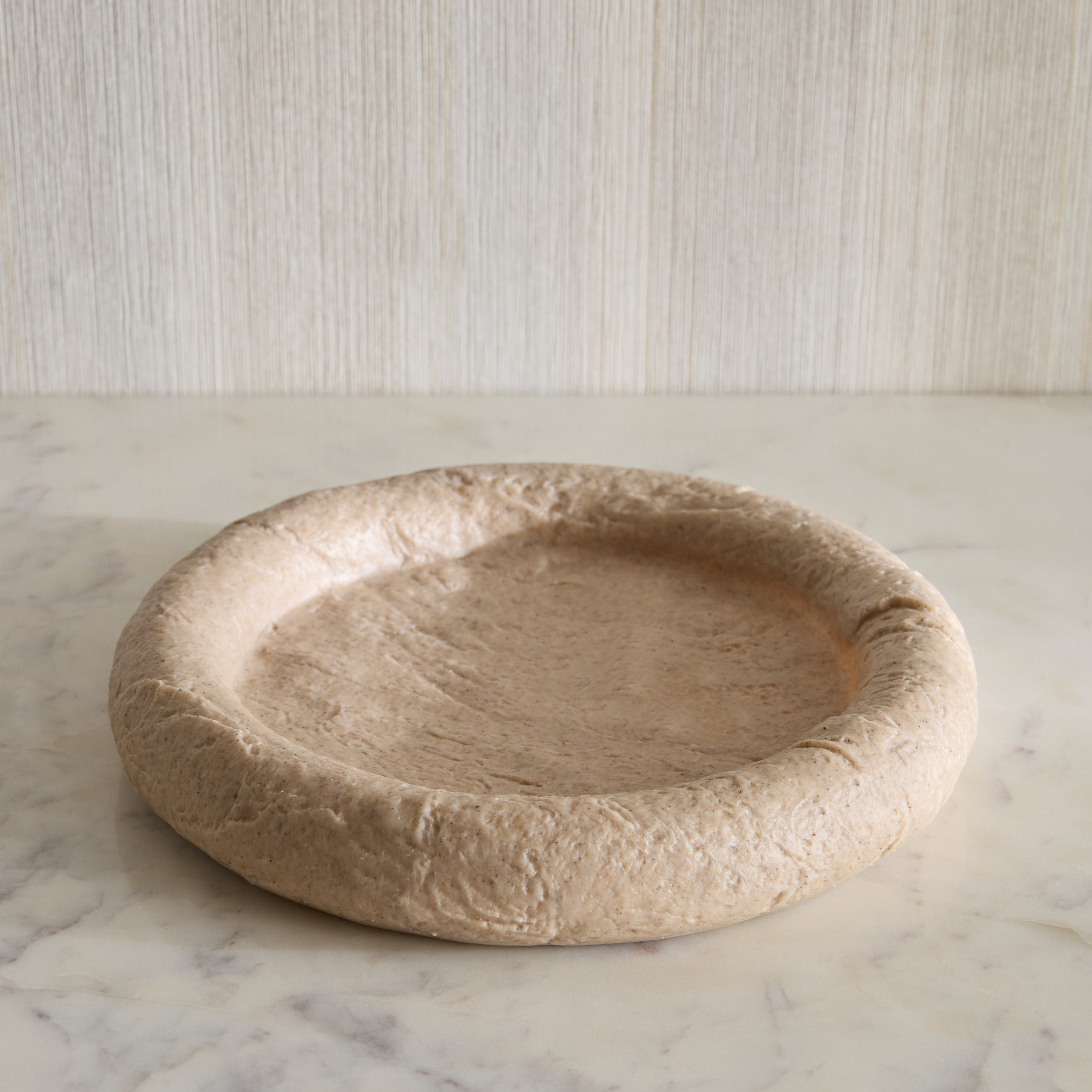 Canto Luxe Travetine Finish Polyresin Round Tray - 20x20x3 cm-PROMO_HB_AE_B1G1_250925-image-2