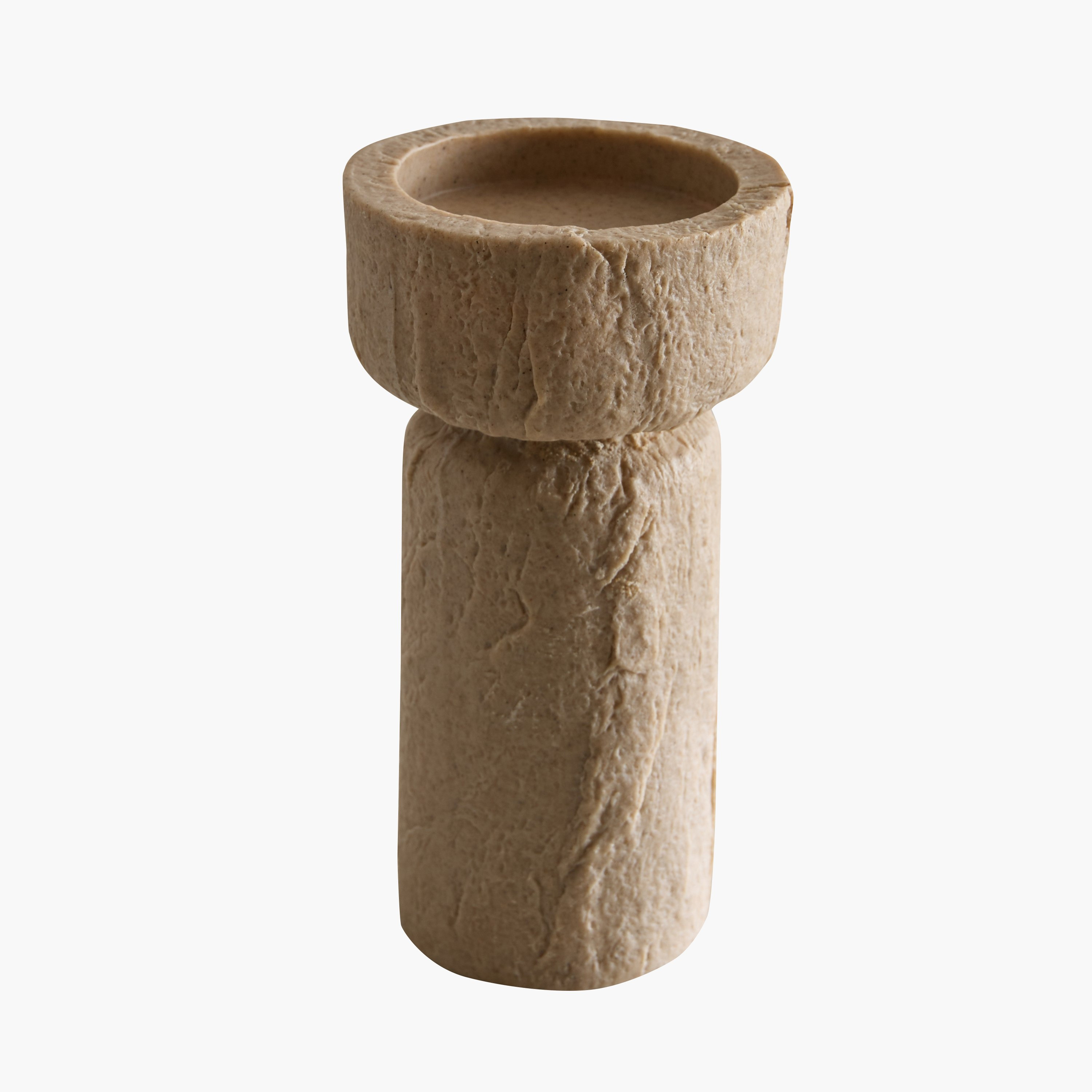 حامل شموع طويلة بوليريسين بتشطيب حجر من كانتو لوكس - 11x11x20 سم-hbxlivingroom-decorandaccessories-candleholders-image-6