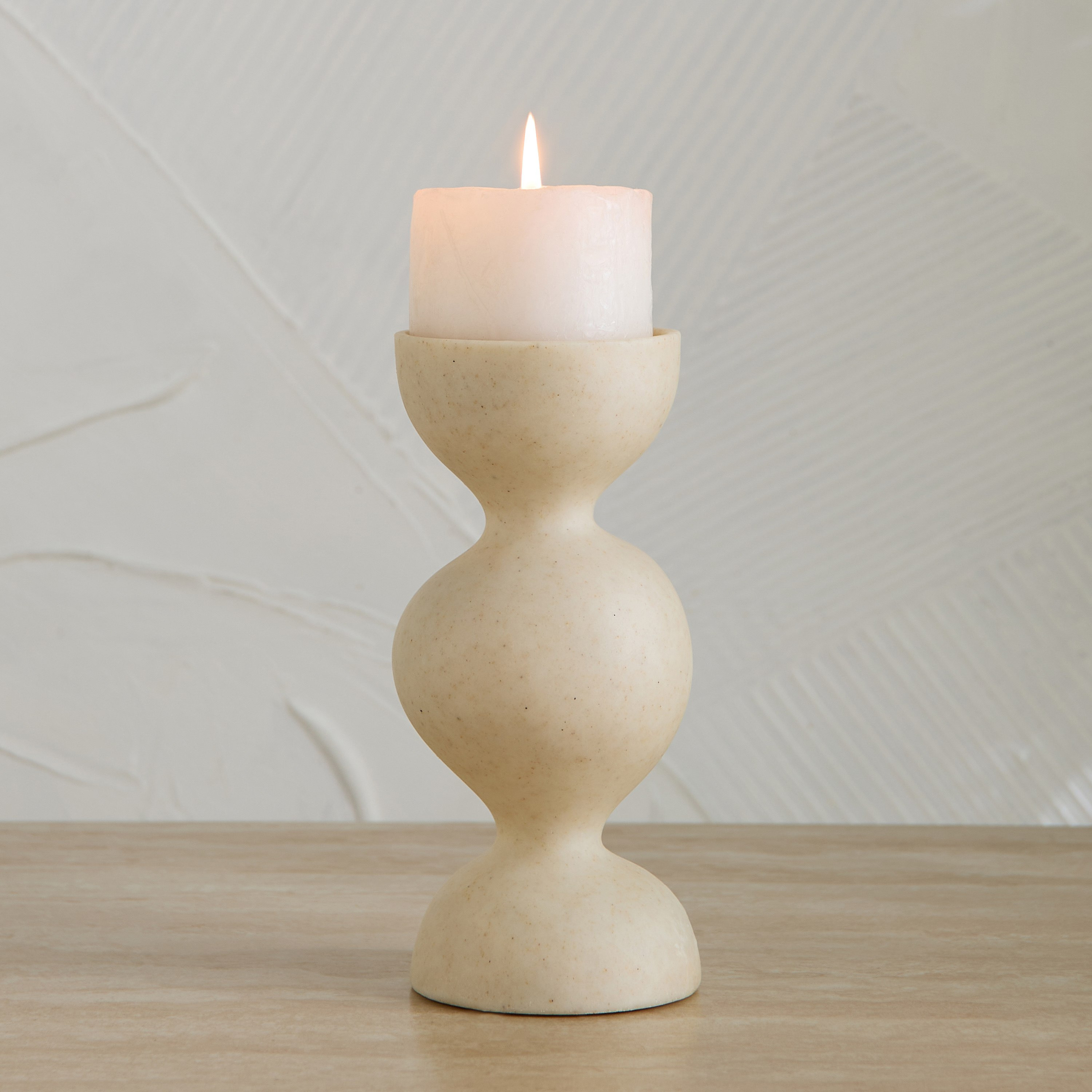 حامل شموع بوليريسين - وايتون لوكس - 12x20 سم-hbxlivingroom-decorandaccessories-candleholders-image-1