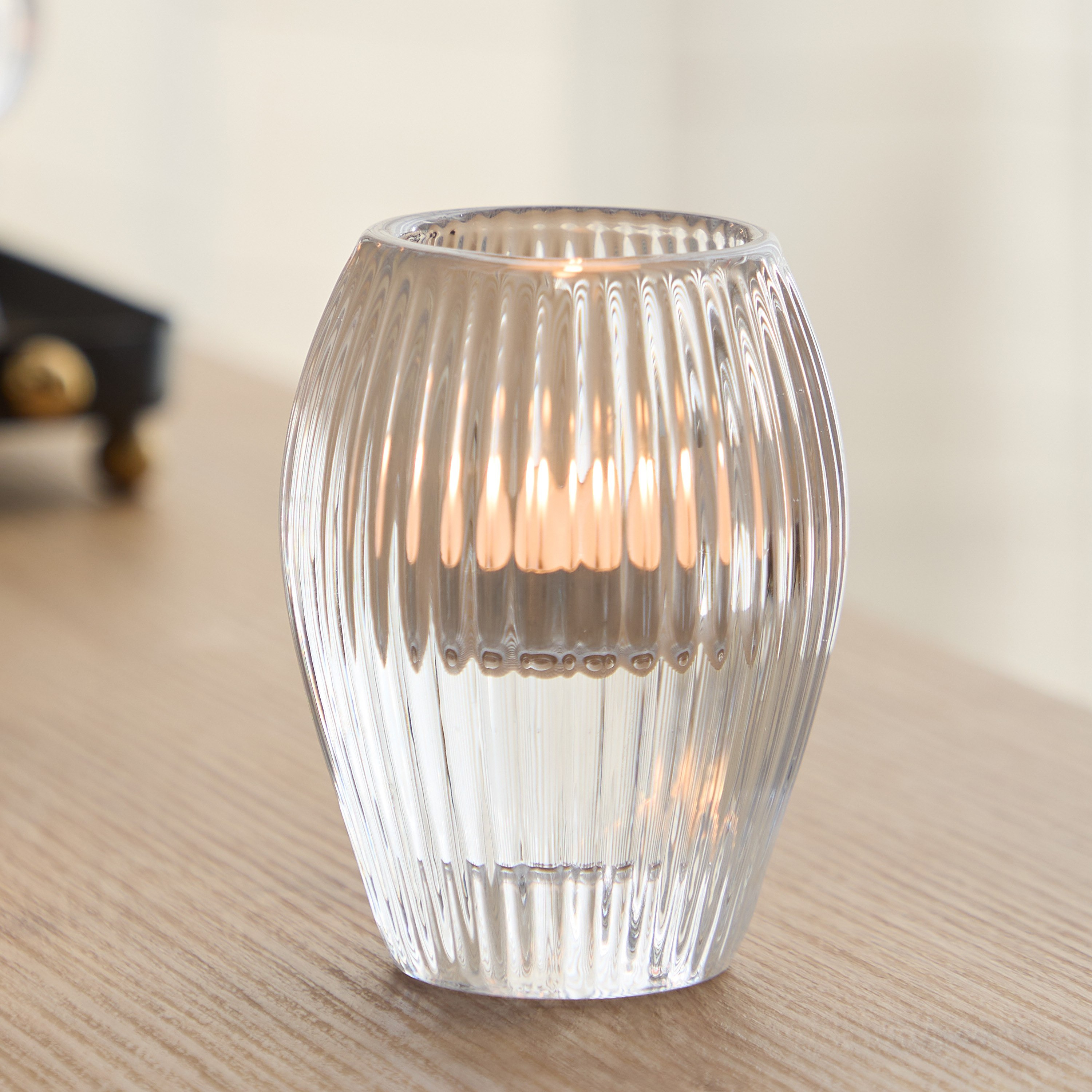 Tamara Heavy Glass Crystalline Candleholder - 7x9 cm-hbxlivingroom-decorandaccessories-candleholders-image-1