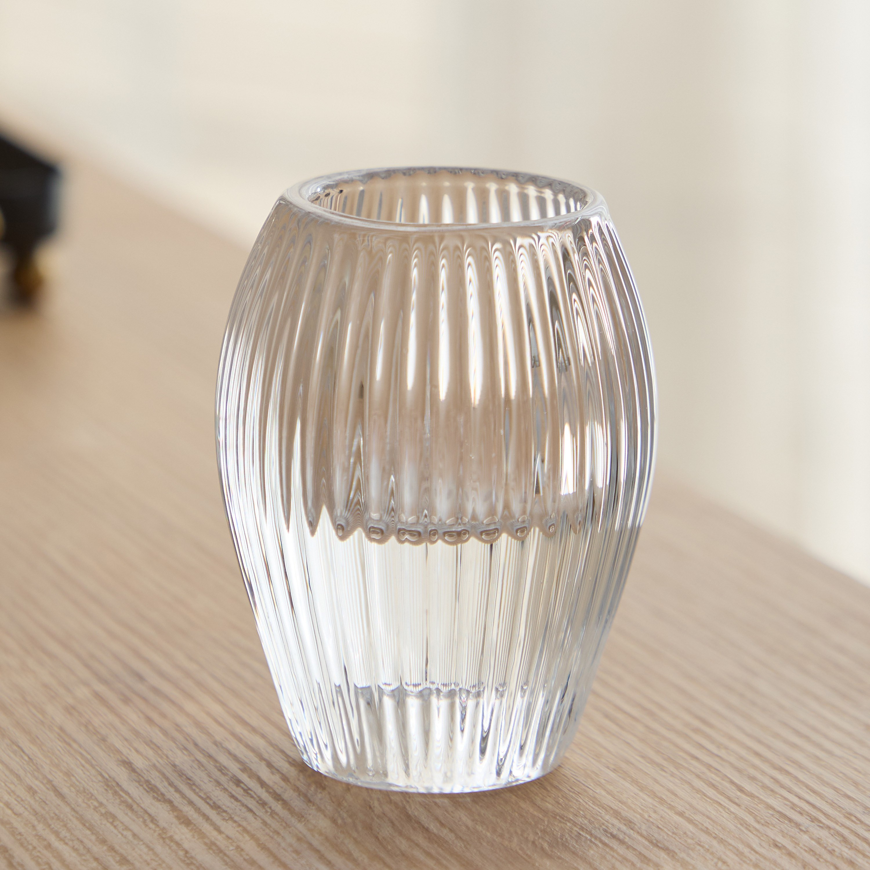 Tamara Heavy Glass Crystalline Candleholder - 7x9 cm-hbxlivingroom-decorandaccessories-candleholders-image-2