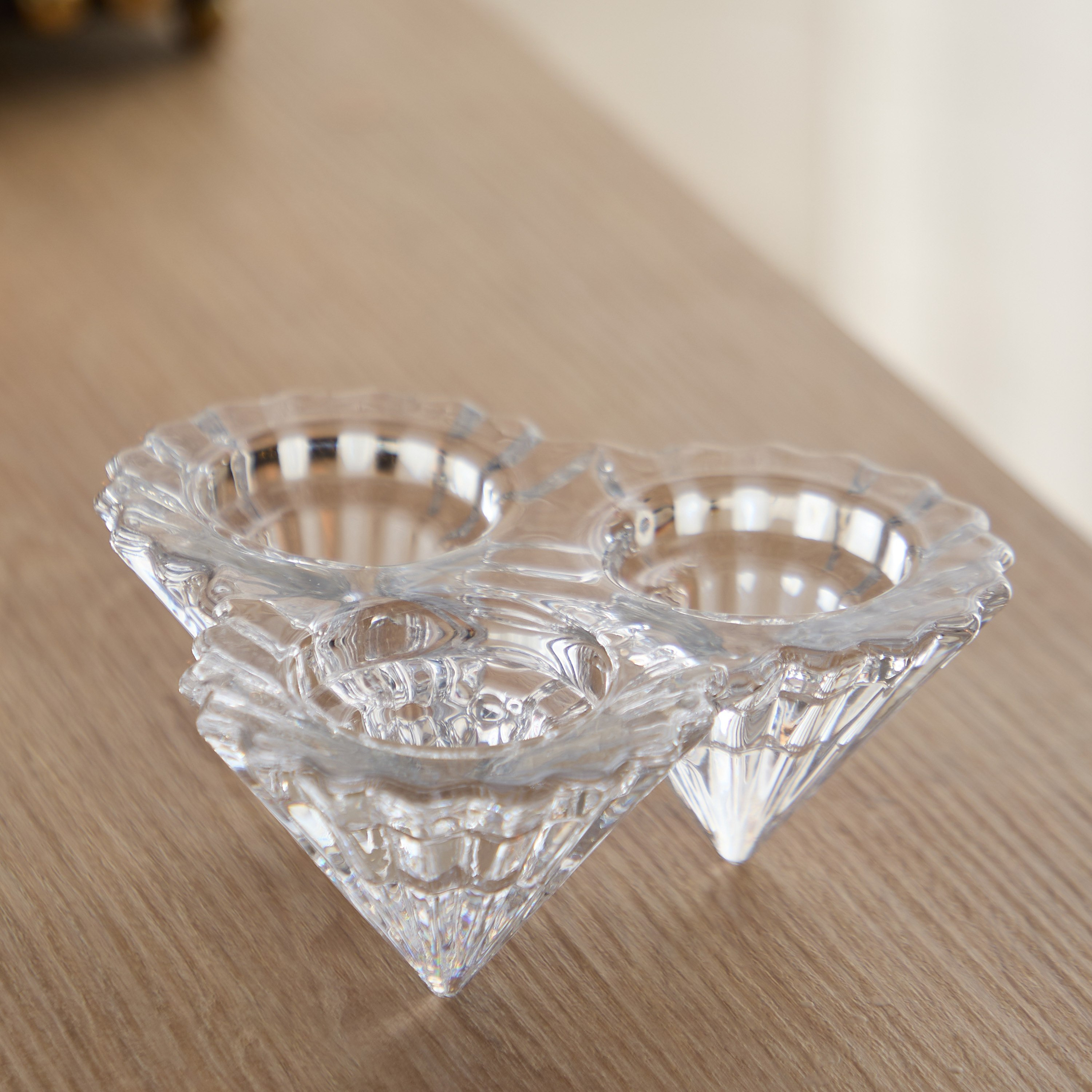 حامل شموع زجاج كريستال ثقيل من تمارا - 13x5 سم-hbxlivingroom-decorandaccessories-candleholders-image-2