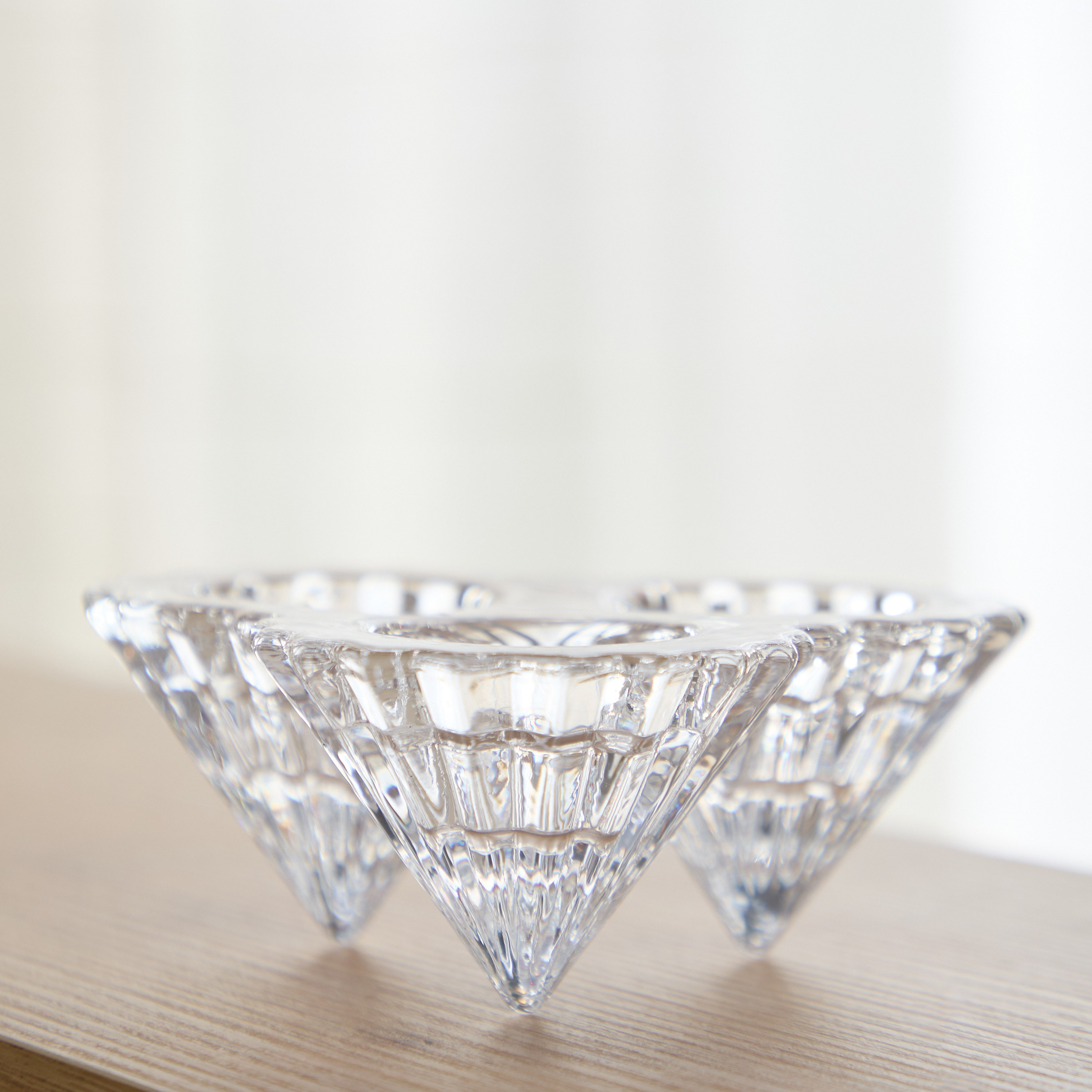 حامل شموع زجاج كريستال ثقيل من تمارا - 13x5 سم-hbxlivingroom-decorandaccessories-candleholders-image-3