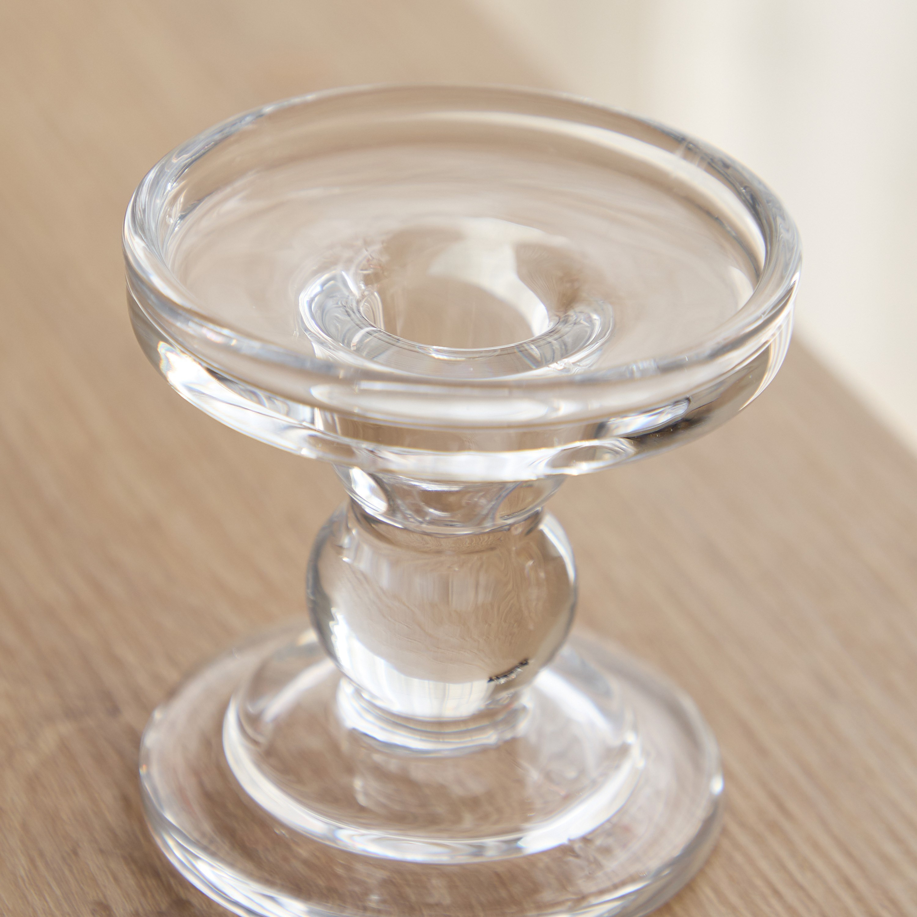 حامل شموع زجاج كريستال ثقيل صغير الحجم من تمارا - 8.5x8.5 سم-hbxlivingroom-decorandaccessories-candleholders-image-2