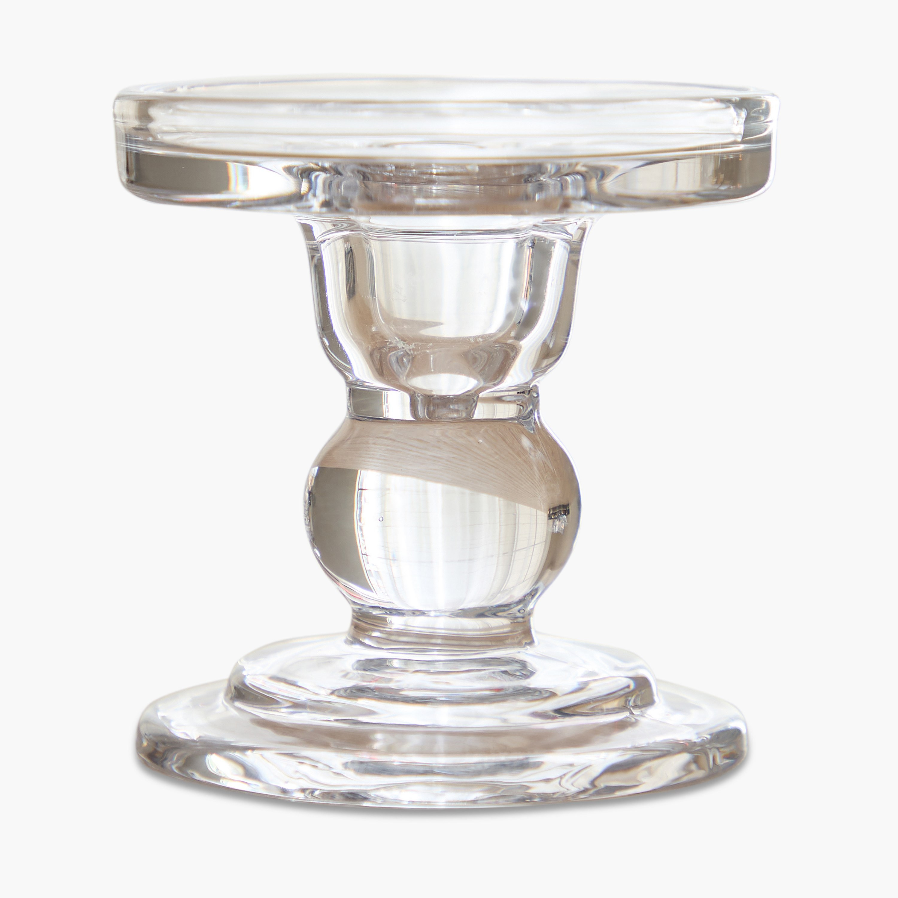 حامل شموع زجاج كريستال ثقيل صغير الحجم من تمارا - 8.5x8.5 سم-hbxlivingroom-decorandaccessories-candleholders-image-4