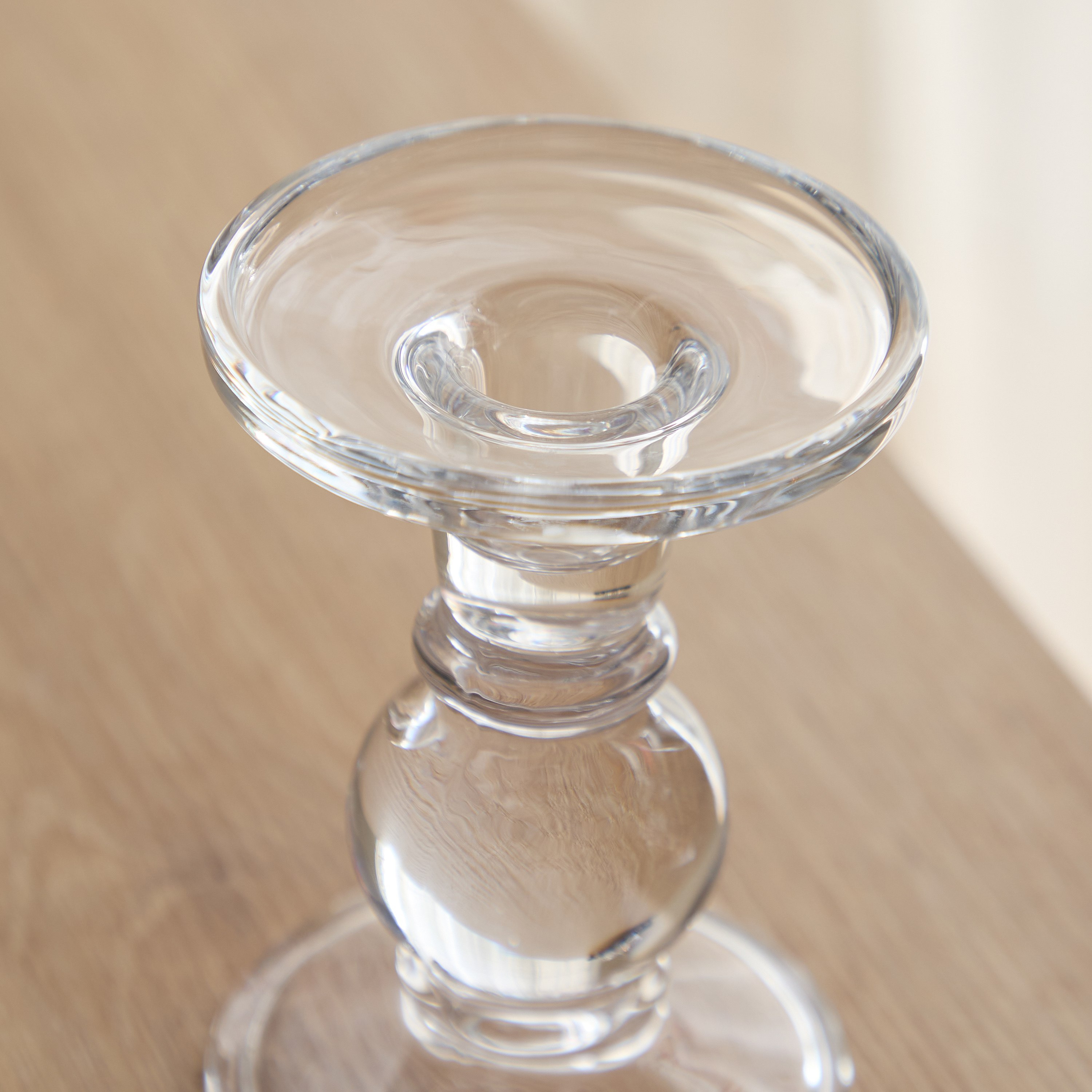 حامل شموع صغير من زجاج ثقيل بلوري شفاف من تمارا - 9x13 سم-hbxlivingroom-decorandaccessories-candleholders-image-3