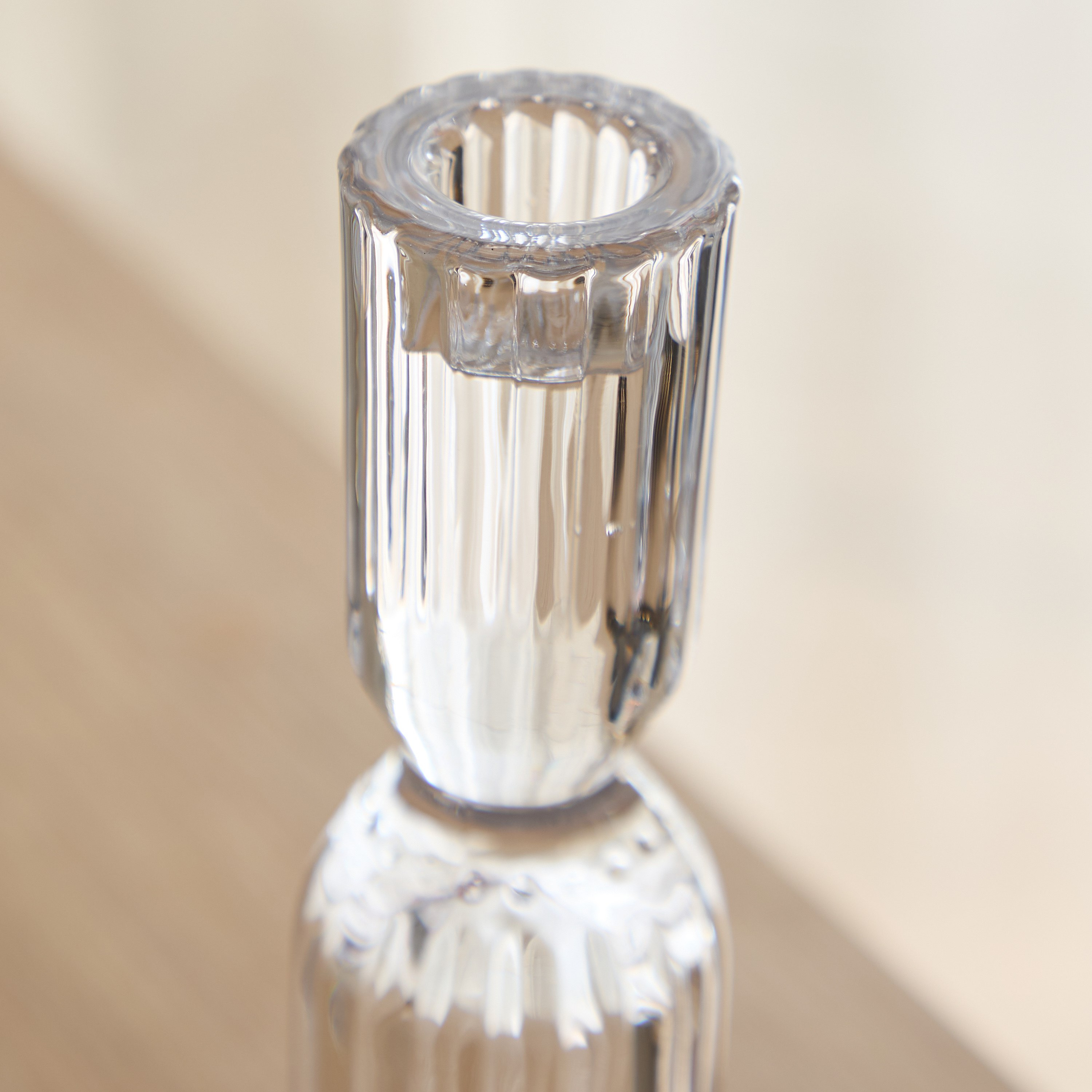 Tamara Heavy Glass Crystalline Candleholder - 5x22 cm-hbxlivingroom-decorandaccessories-candleholders-image-3