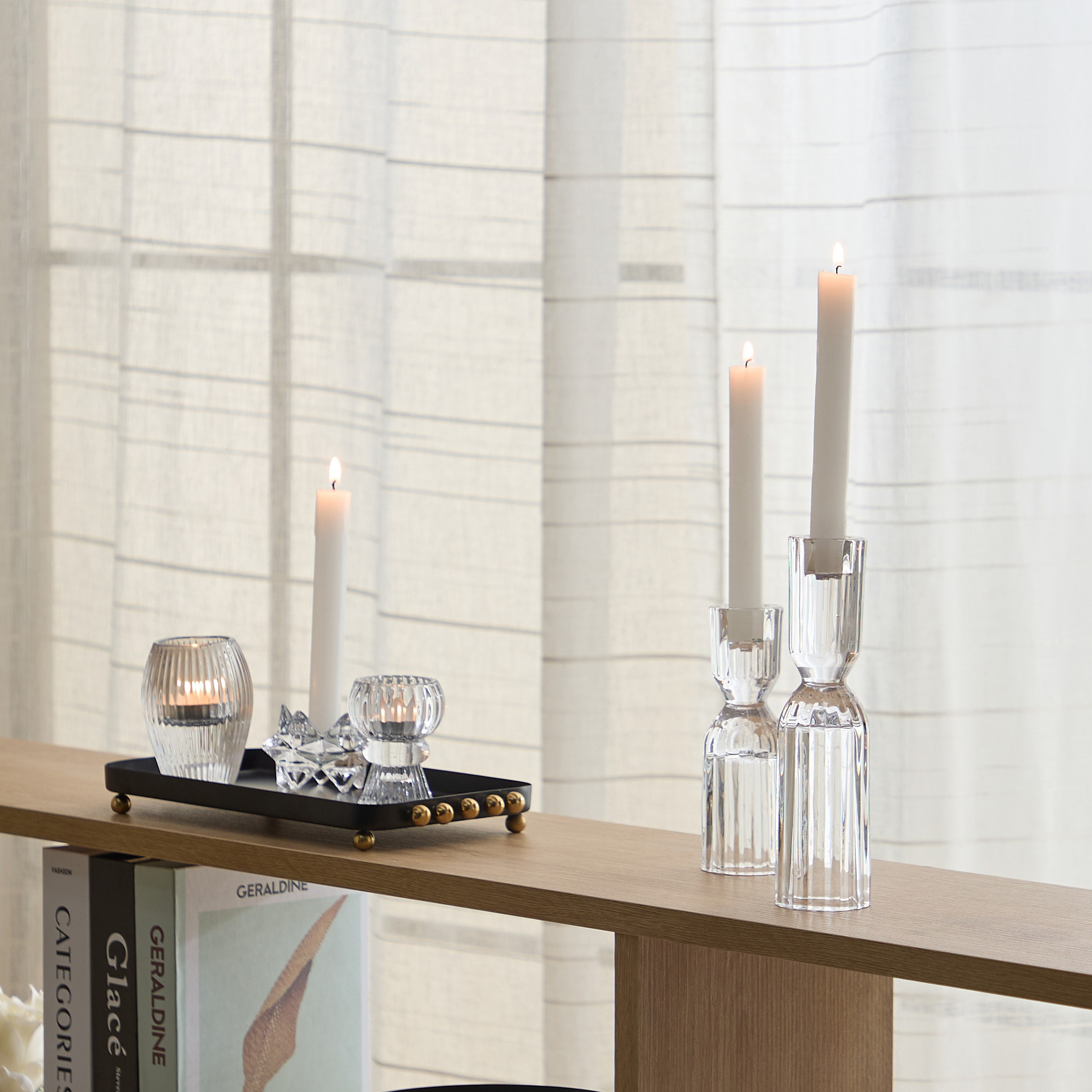 Tamara Heavy Glass Crystalline Candleholder - 5x22 cm-hbxlivingroom-decorandaccessories-candleholders-image-4