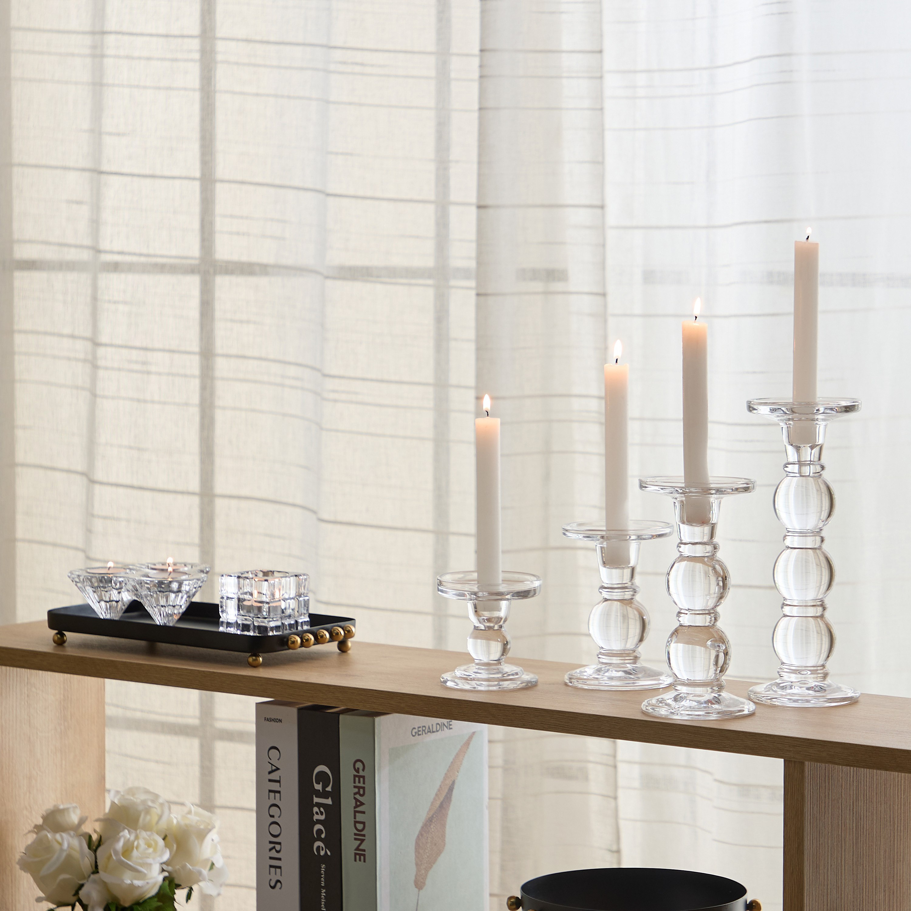 Tamara Heavy Glass Crystalline Candleholder - 5.5x6 cm-hbxlivingroom-decorandaccessories-candleholders-image-4