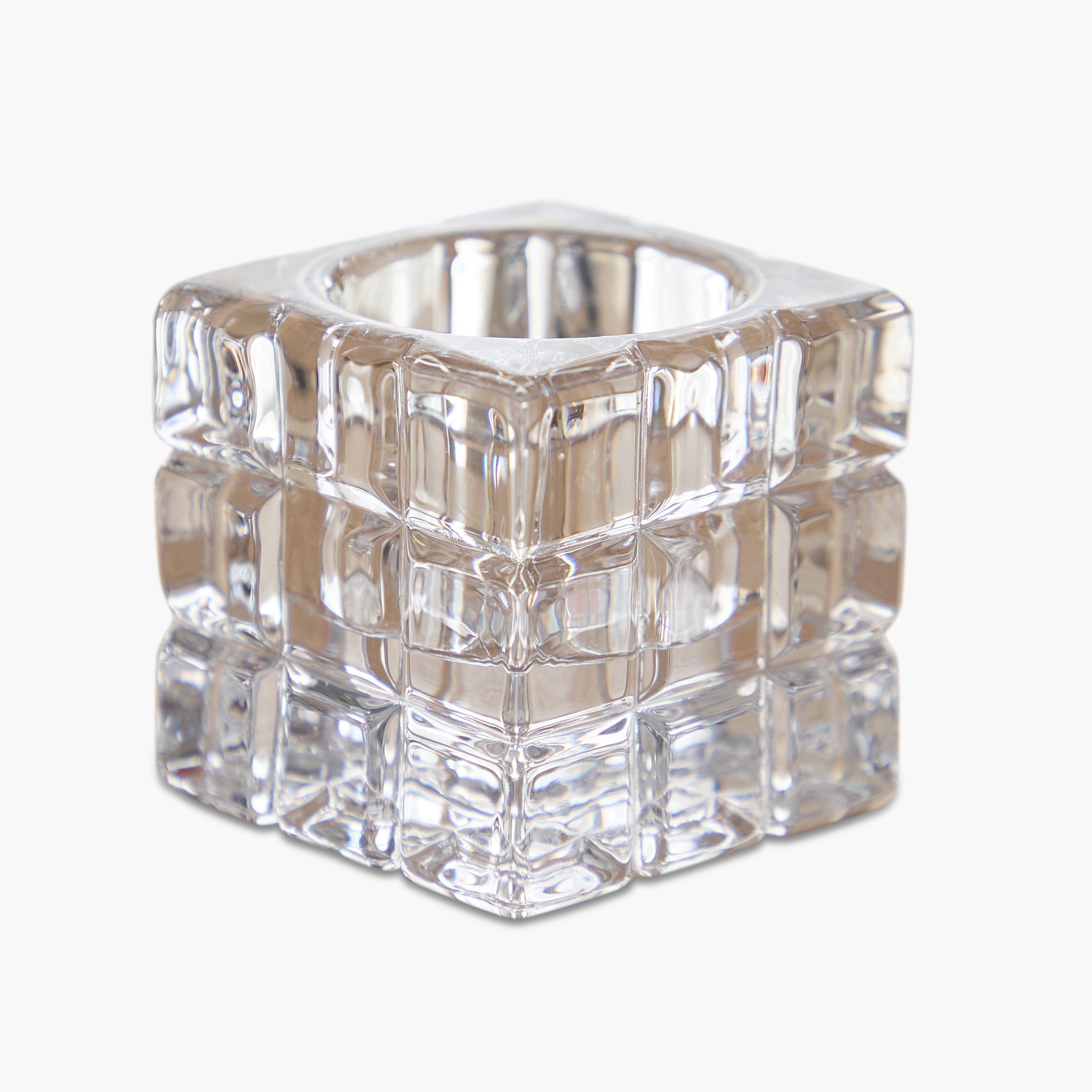 Tamara Heavy Glass Crystalline Candleholder - 5.5x6 cm-hbxlivingroom-decorandaccessories-candleholders-image-5