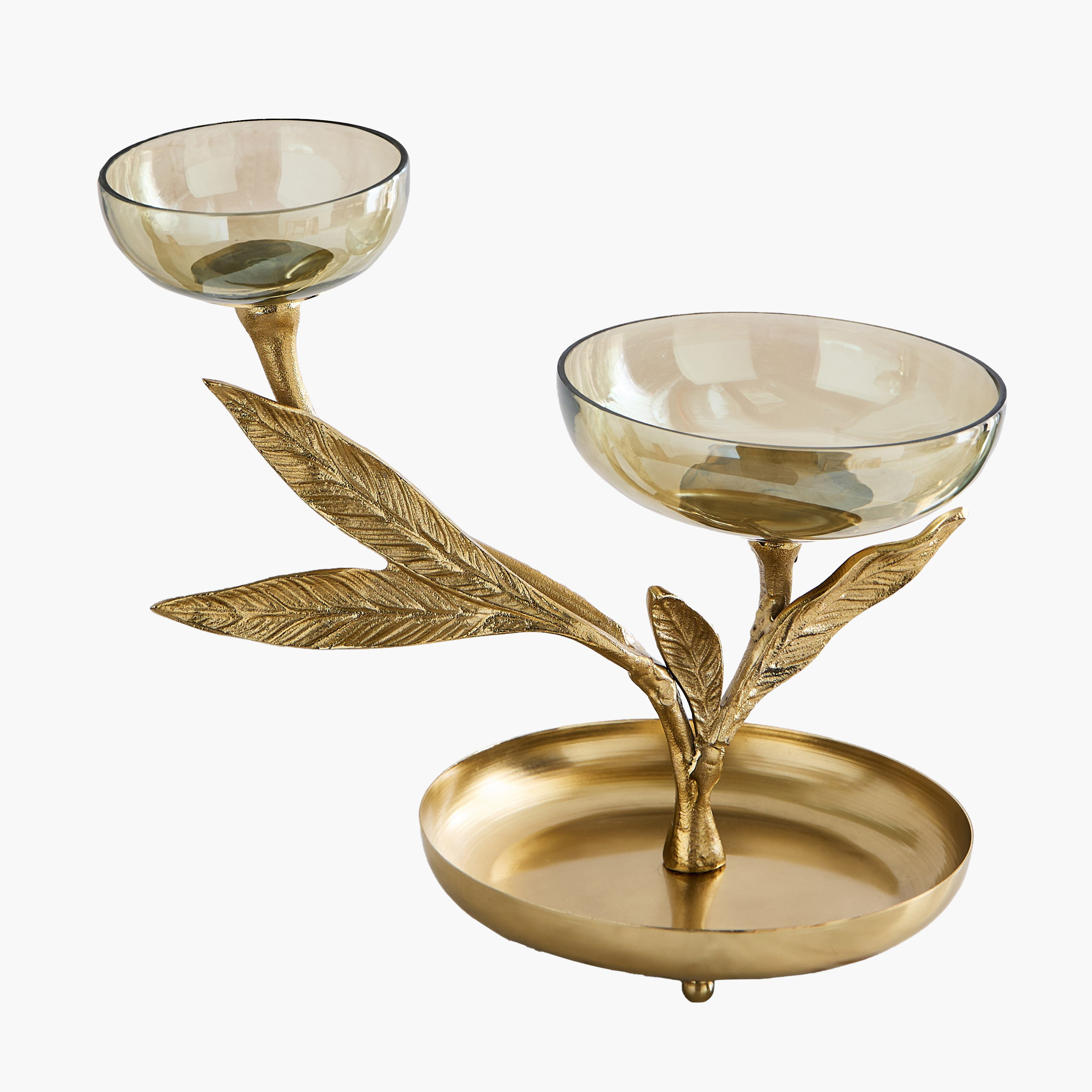 وعاء توابل ديكورعلى شكل ورقة ألمنيوم من إيتيرنيتي بلوم - 33x20x27 سم-hbxdecorandfurnishings-homeaccessories-bowls-image-4