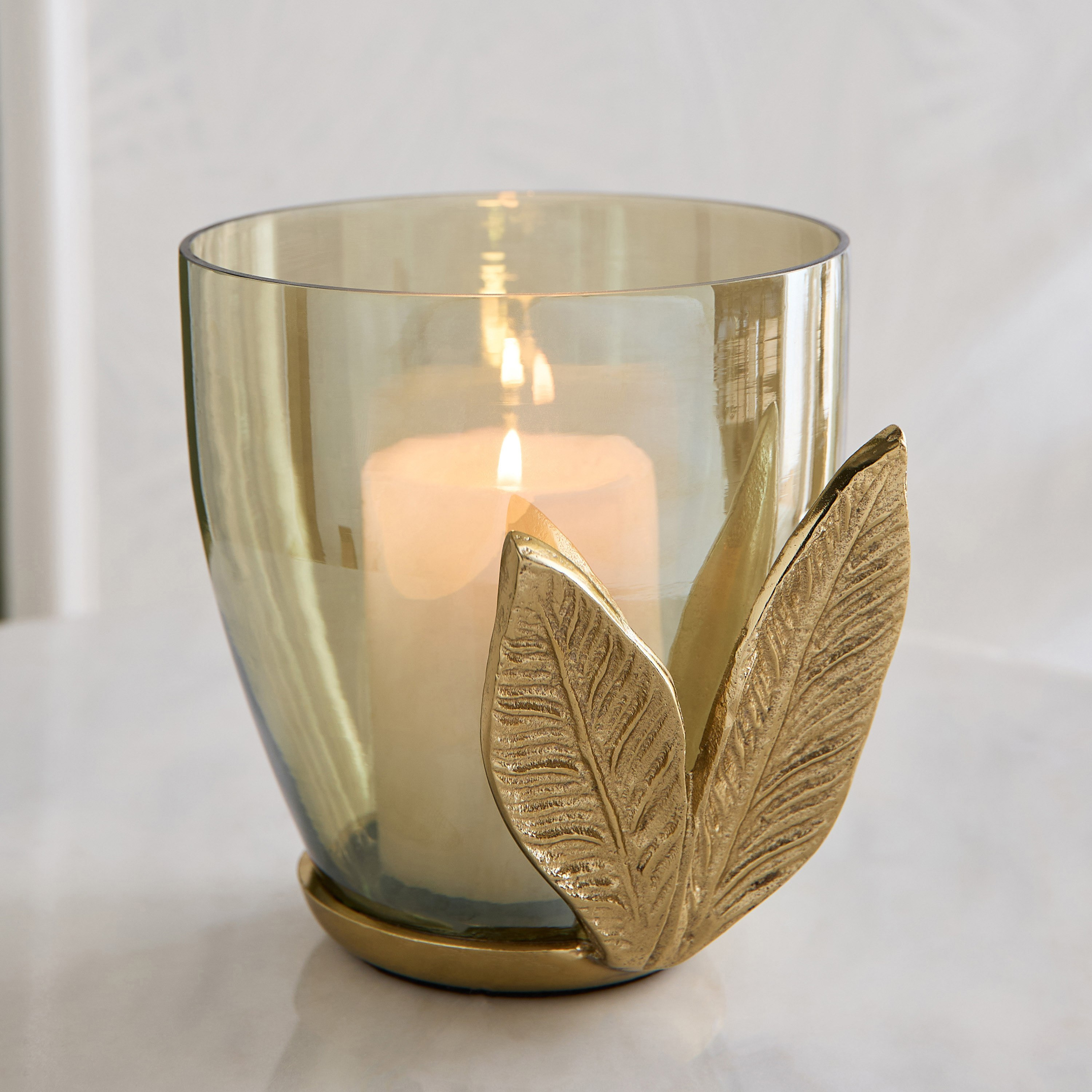 حامل شموع فوتيف ألمنيوم وزجاج من إيتيرنيتي بلوم - 14.5x14x15 سم-hbxlivingroom-decorandaccessories-candleholders-image-2
