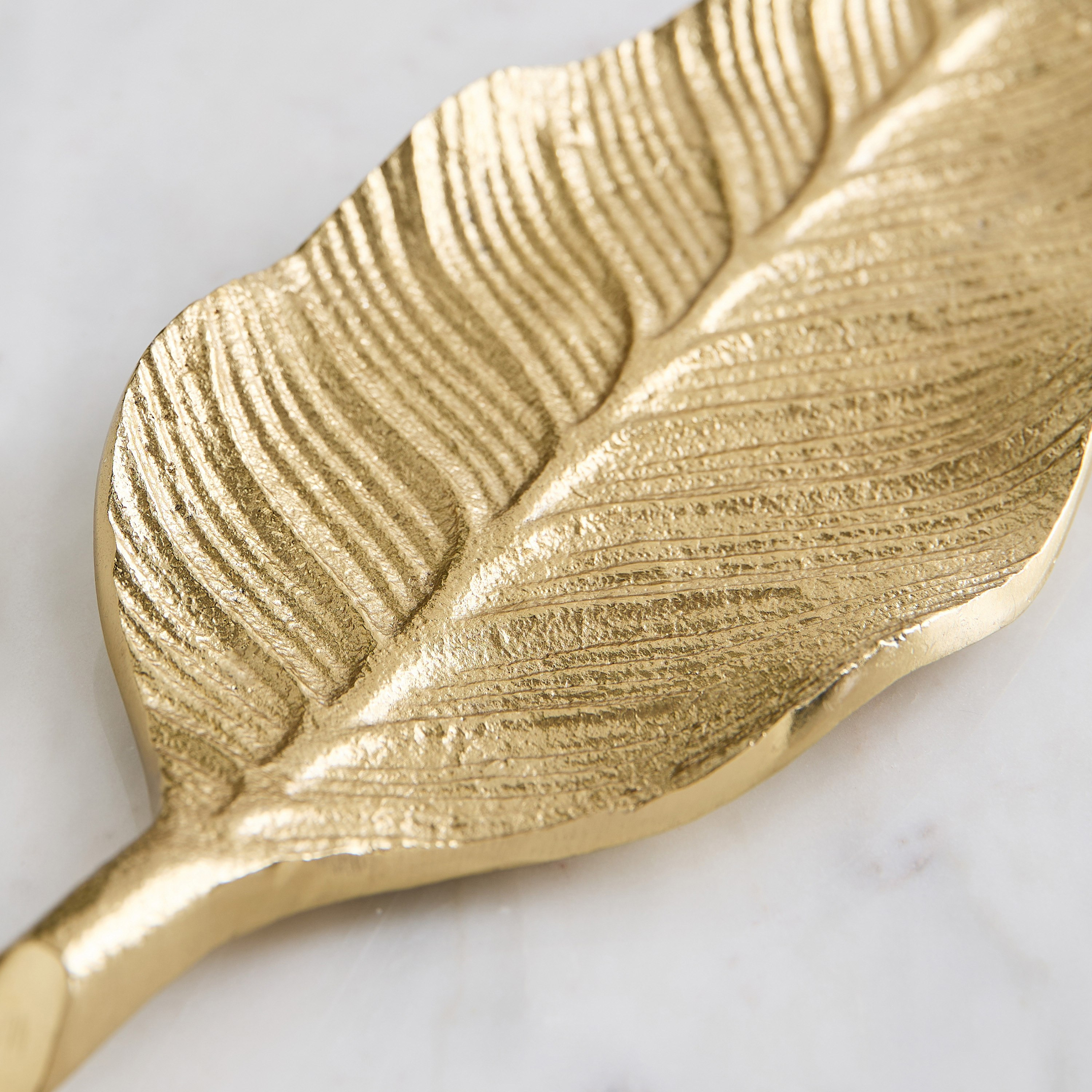 Eternity Bloom Aluminium Leaf Decorative Tray - 34x18x4 cm-hbxhomeware-hbxdecorandfurnishings-image-3