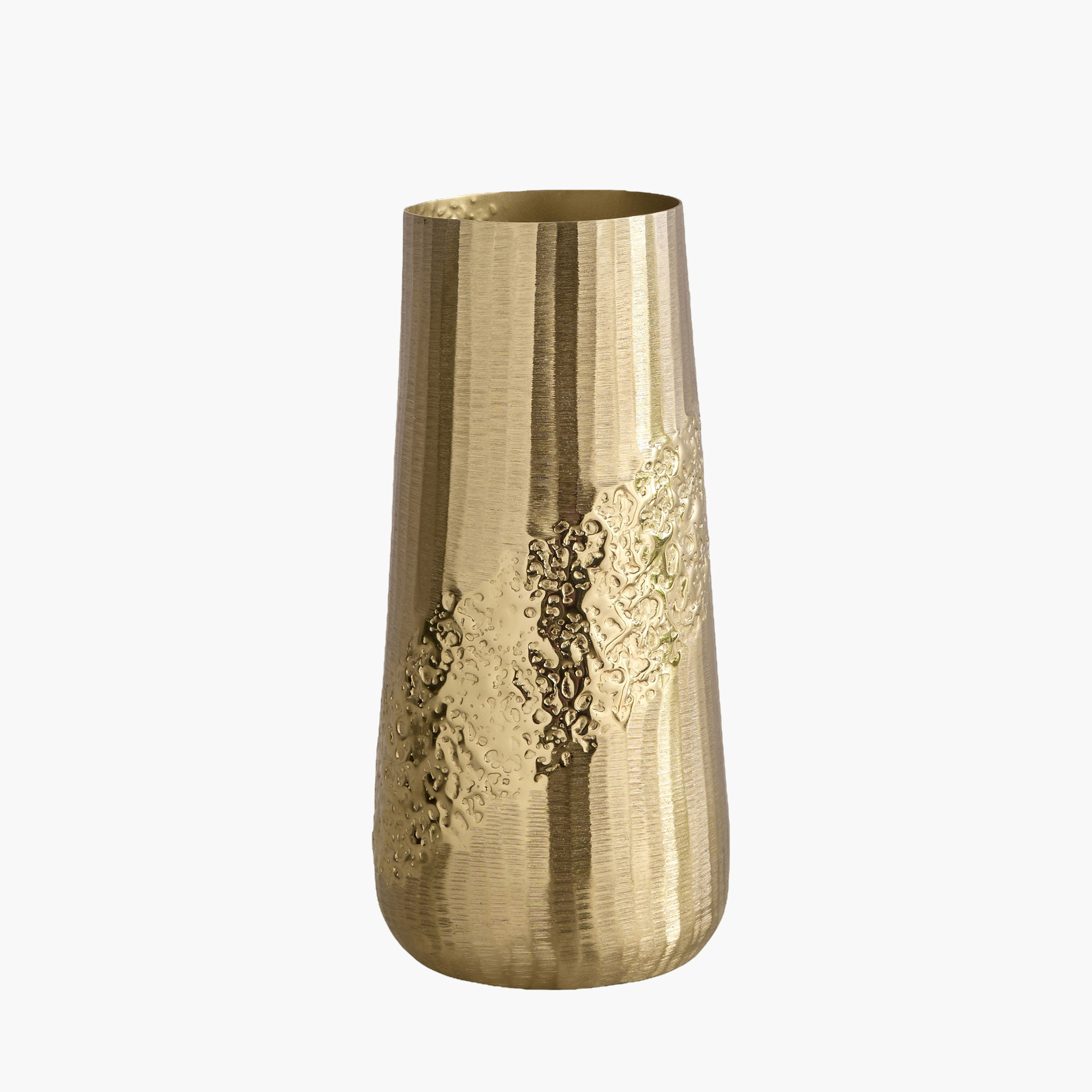 Melrose Litt Aluminium Textured Vase - 14x14x30 cm-hbxbedroom-decorandaccessories-vases-image-5