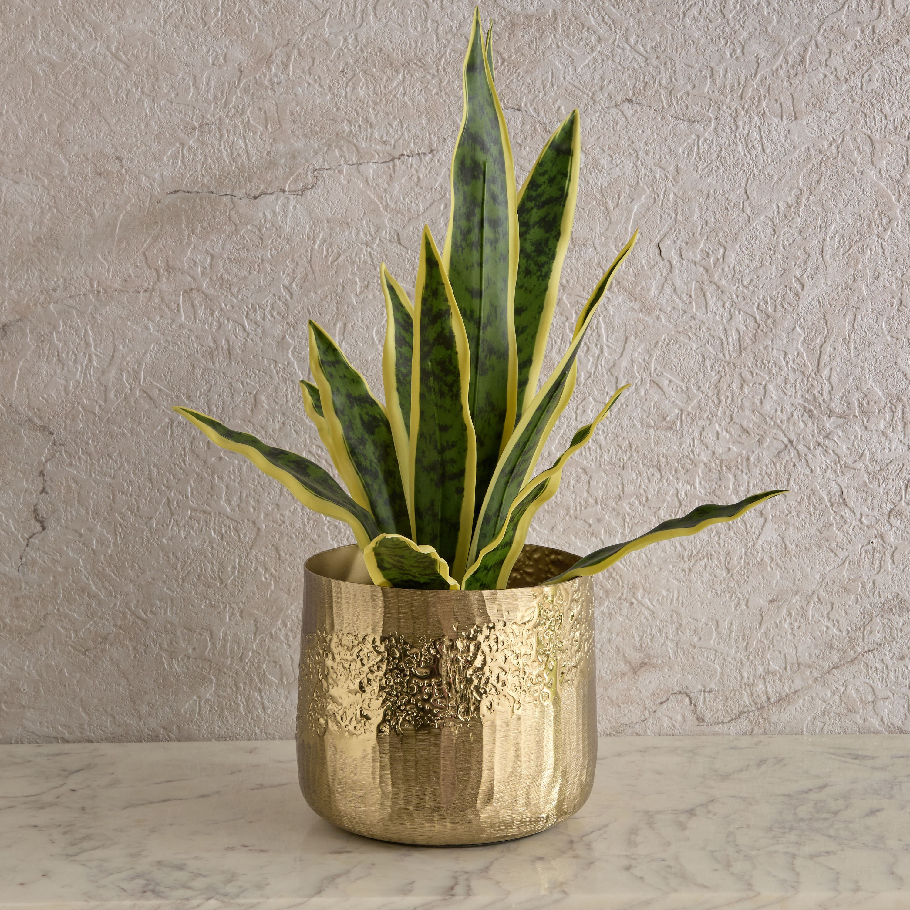 Melrose Litt Aluminium Textured Planter - 21x21x18 cm-PROMO_HB_AE_B1G1_250925-image-1