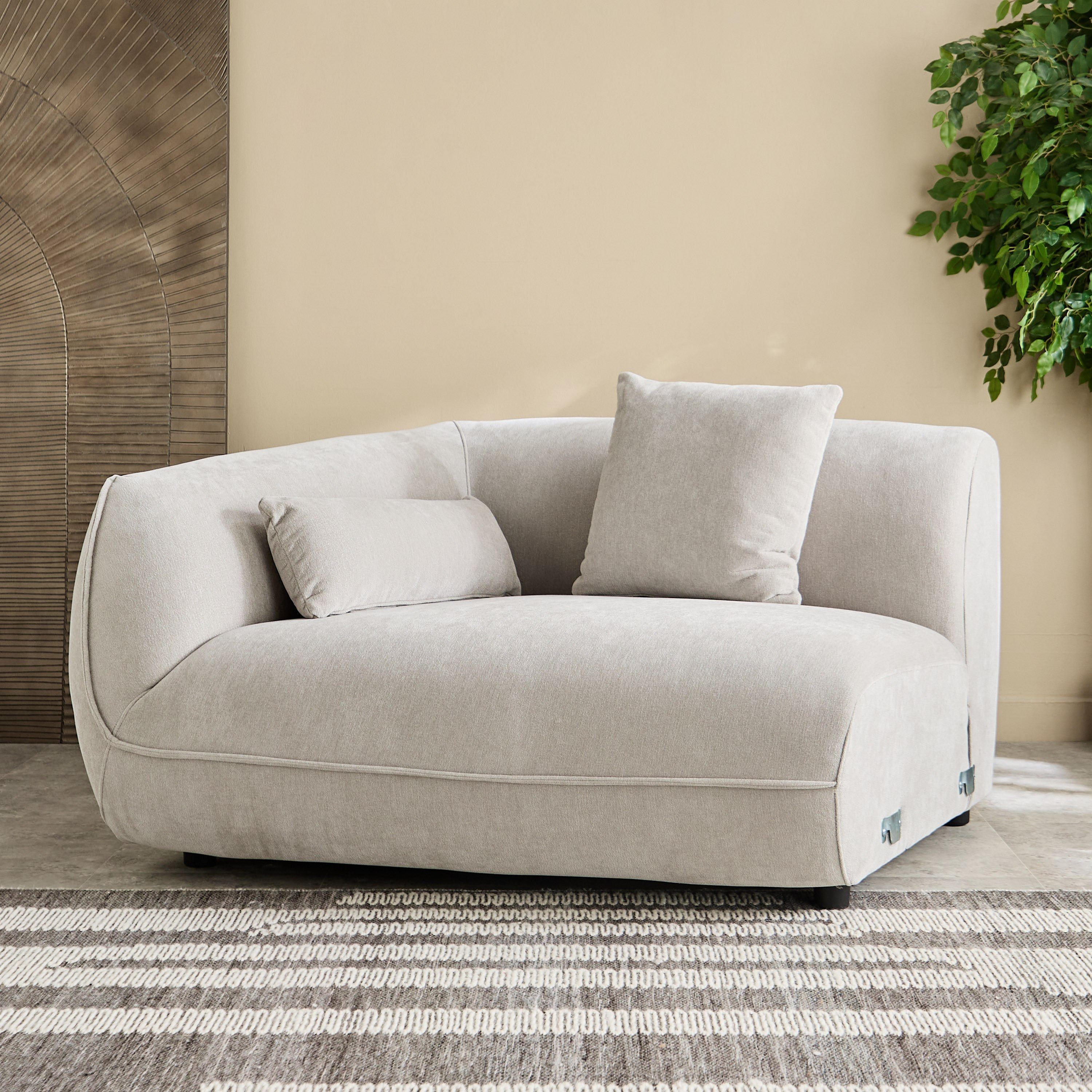 Grafton 7-Seater Fabric Left Corner Sofa with 8 Cushions and Wooden Tray Console-hbxlivingroom-sofasandarmchairs-cornersofas-image-4