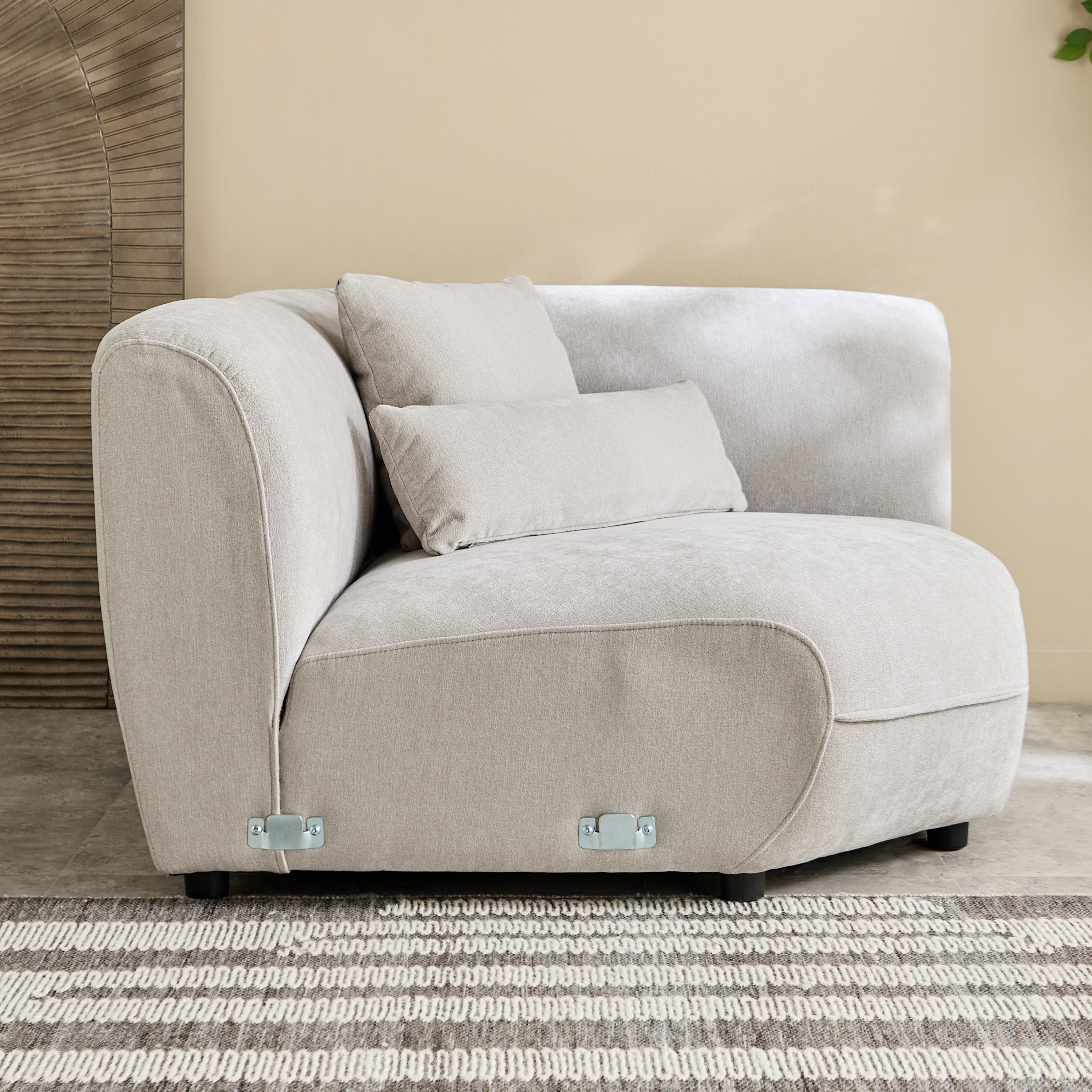Grafton 7-Seater Fabric Left Corner Sofa with 8 Cushions and Wooden Tray Console-hbxlivingroom-sofasandarmchairs-cornersofas-image-8