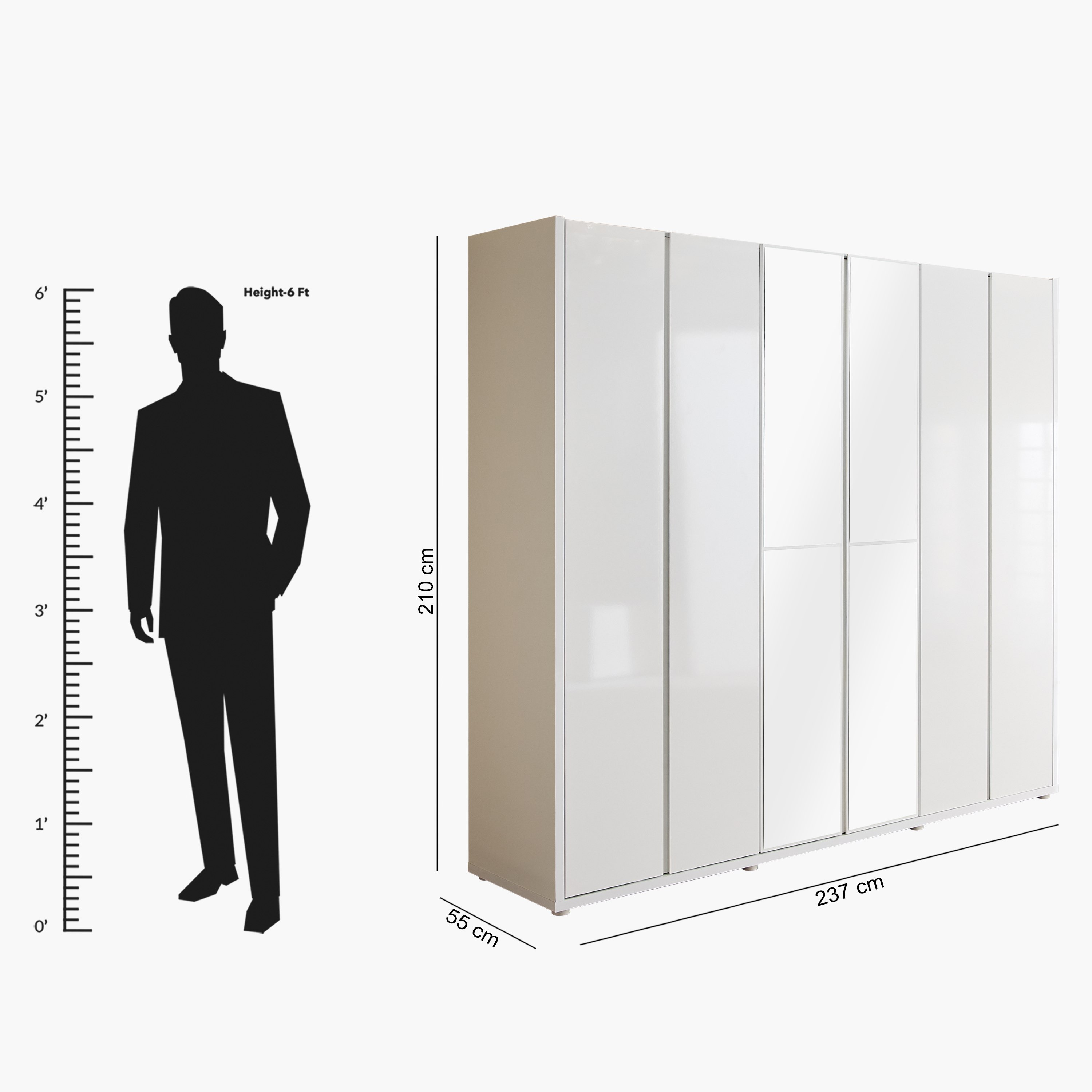 خزانة ملابس لامعة بـ6 أبواب ومرآتين من أرتيسان-hbxfurniture-wardrobes-image-10