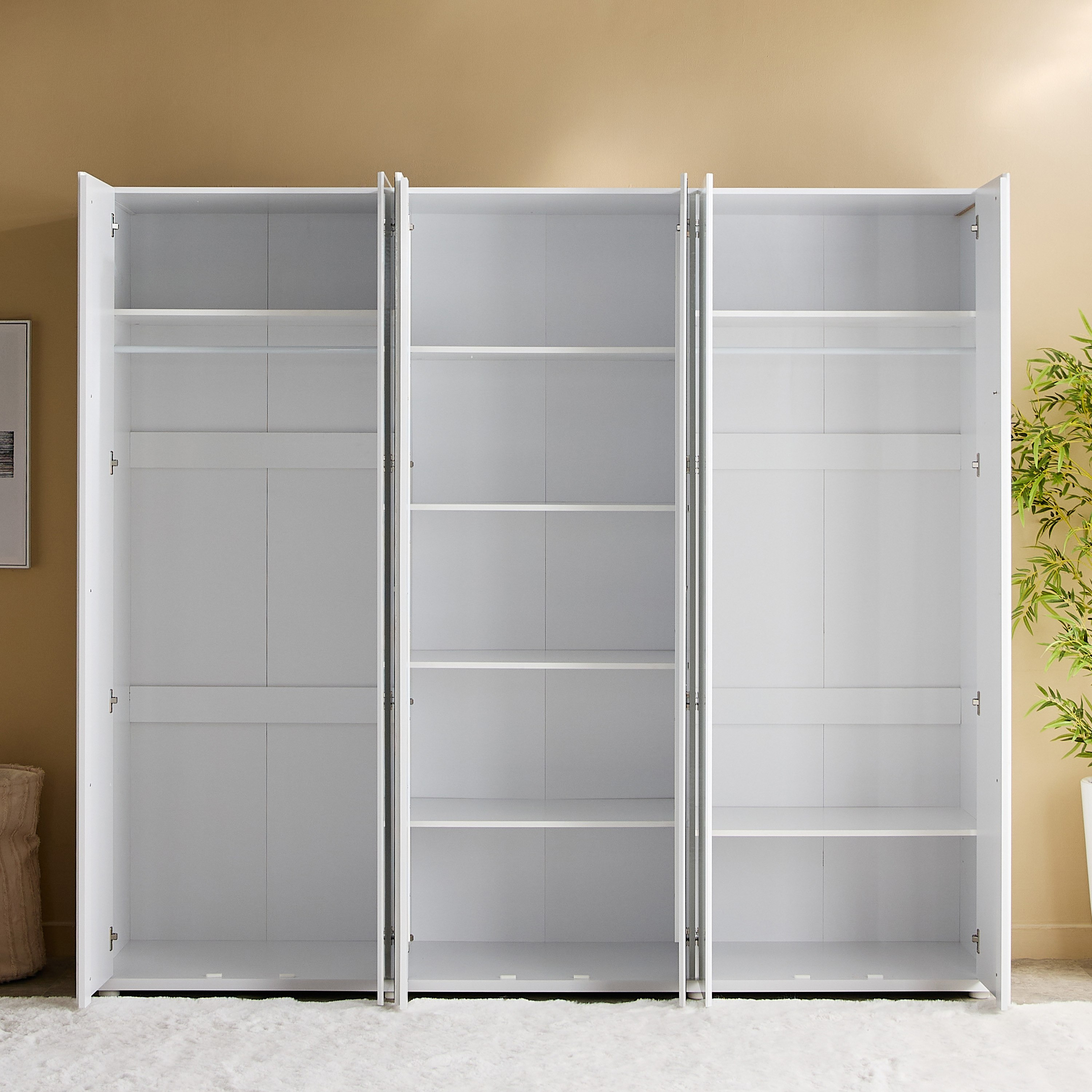 خزانة ملابس لامعة بـ6 أبواب ومرآتين من أرتيسان-hbxfurniture-wardrobes-image-4
