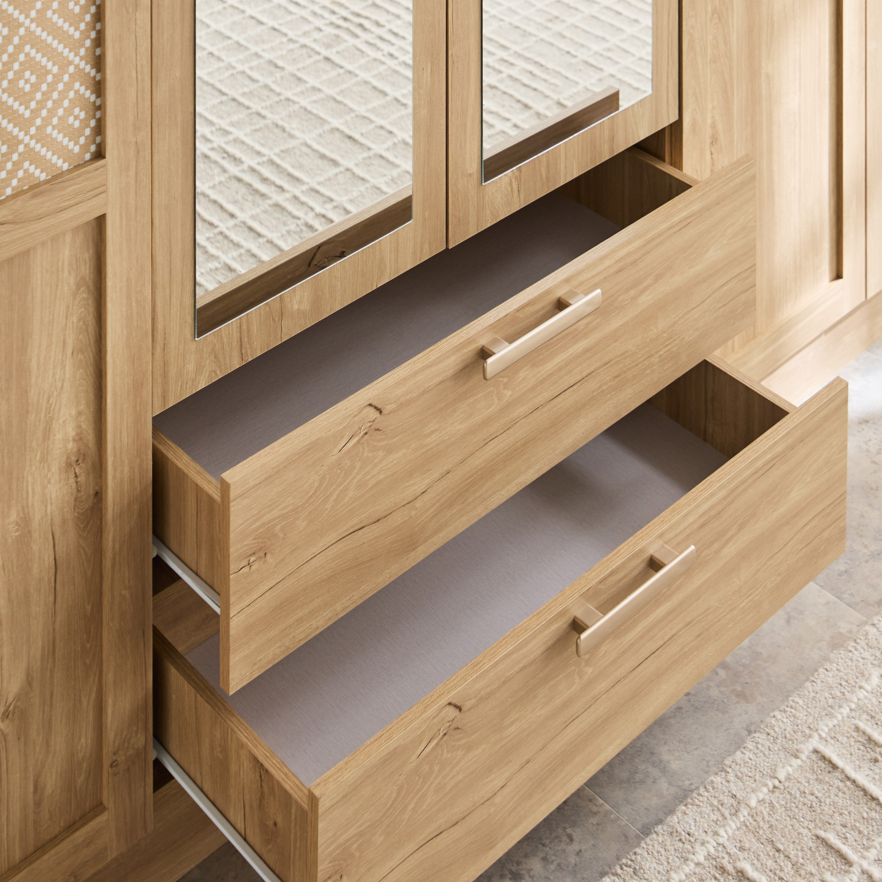 Naples 6-Door Wardrobe with 2 Drawers and Mirror-hbxfurniture-wardrobes-image-6