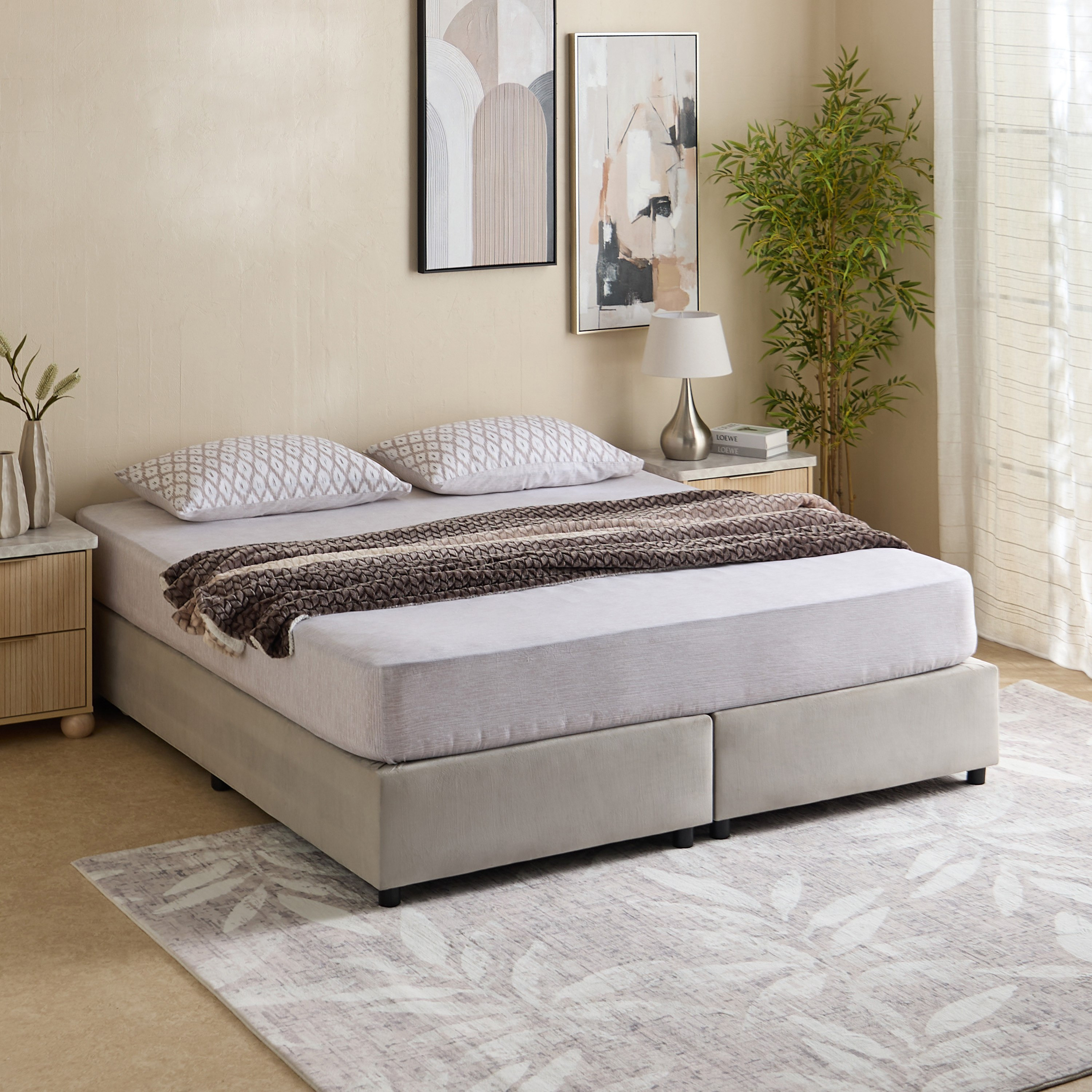 شرشف مطاطي كوين قطن بطبعات زابتا من أورورا - 150x200+33 سم-hbxhomeware-bedding-fittedsheets-image-7