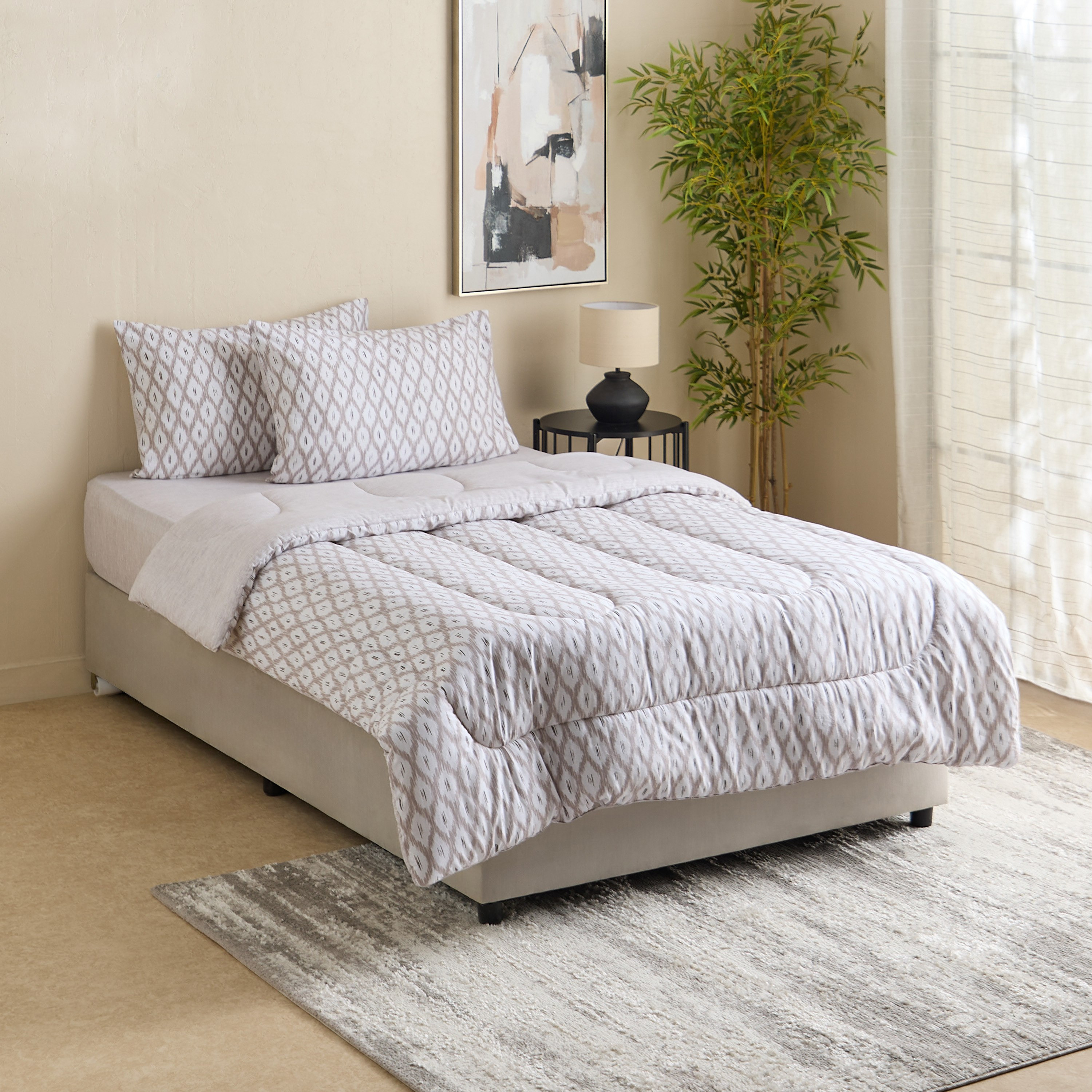 طقم لحاف قطن مقاس فردي 3 قطع بطبعات زابتا من أورورا - 135x220 سم-hbxhomeware-hbxbedroom-image-7