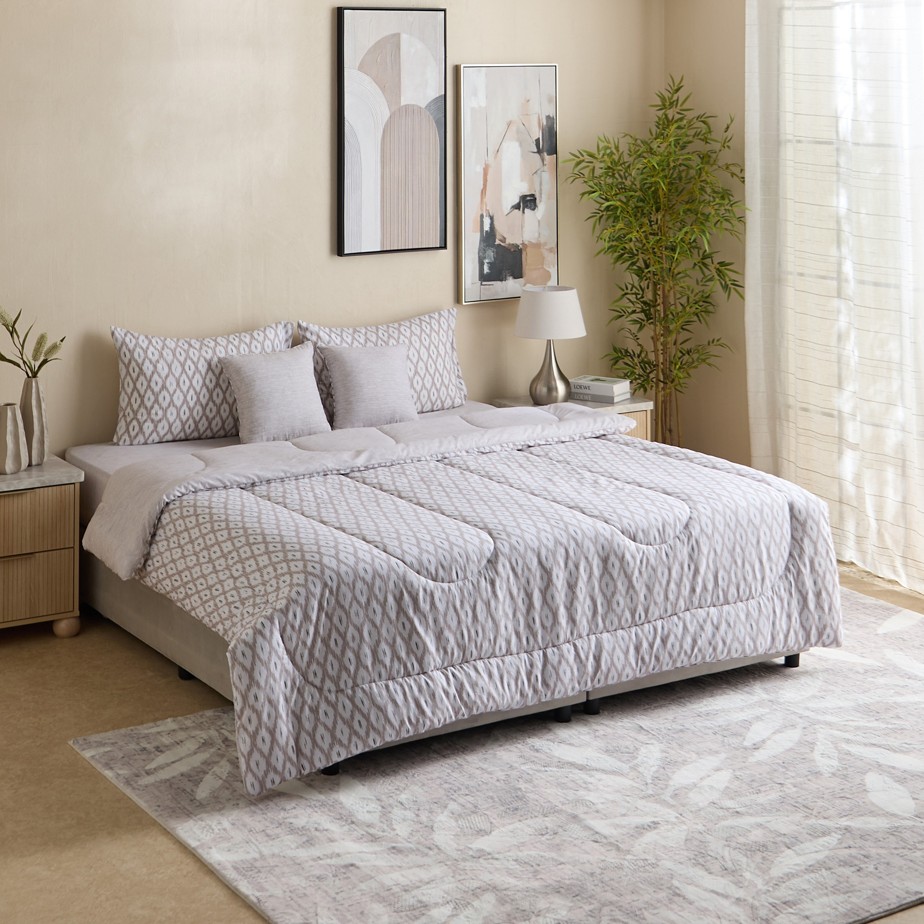 Aurora Zapta 5-Piece Printed Cotton King Comforter Set - 220x240 cm-hbxhomeware-hbxbedroom-image-8