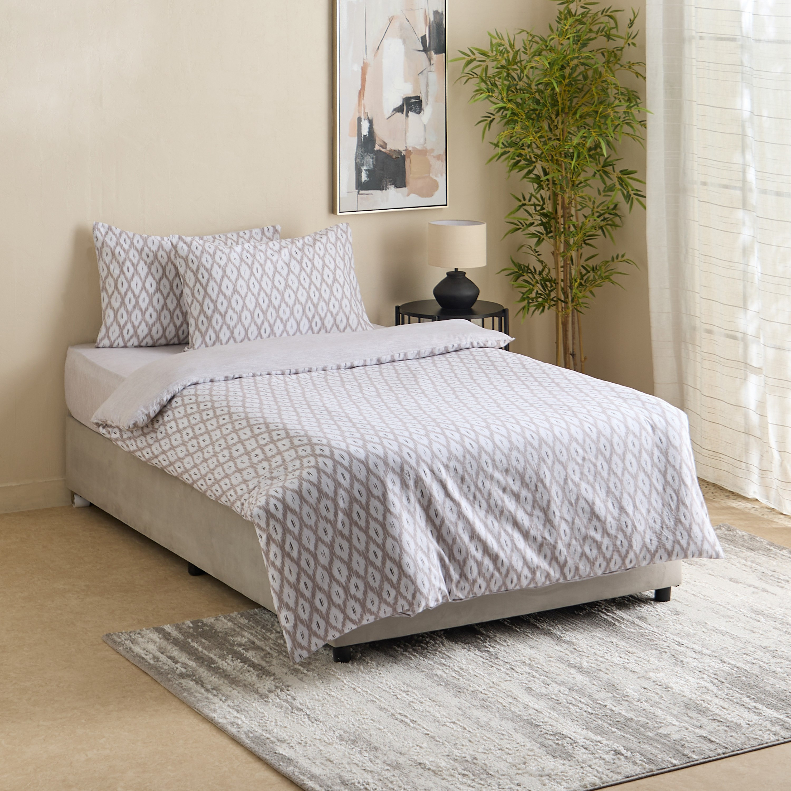 Aurora Zapta 3-Piece Printed Cotton Twin Duvet/Quilt Cover Set - 150x220 cm-hbxhomeware-hbxbedroom-image-8